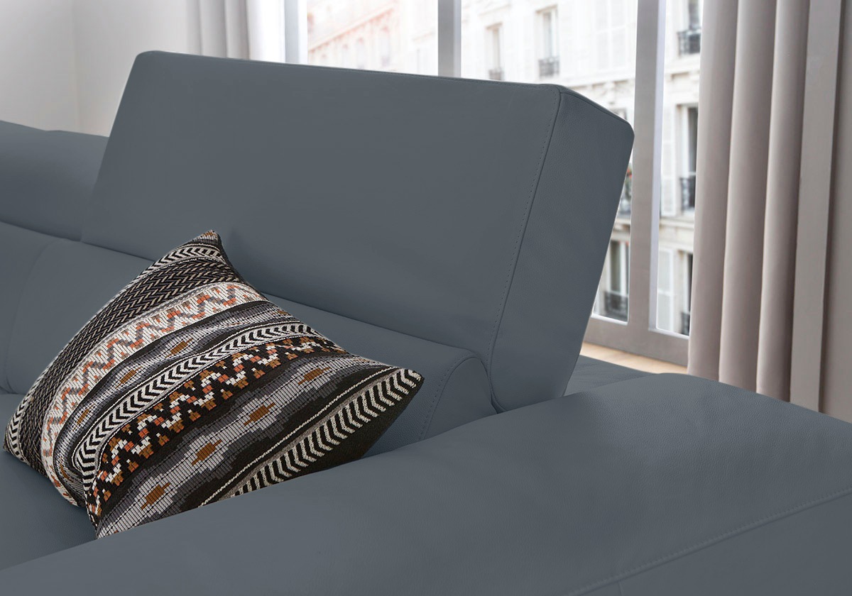 W.SCHILLIG Ecksofa »piedroo, Designsofa mit tollem Sitzkomfort, L-Form«, Kopfteilverstellung, wahlweise mit Sitztiefenverstellung, Breite 303cm