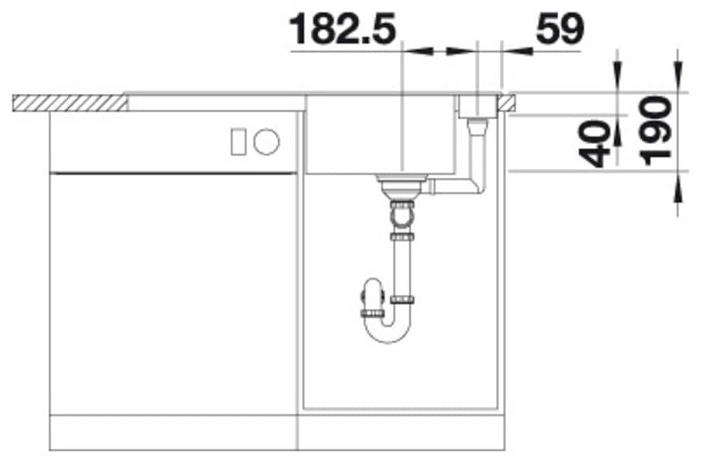 Blanco Granitspüle »AXIA III 5 S«, inklusive gratis Esche-Compound-Brückenschneidebrett