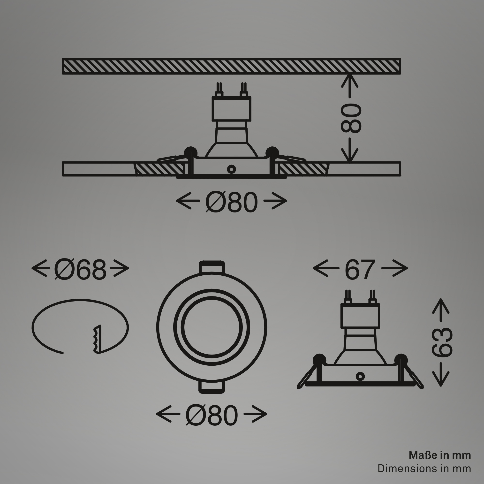 Briloner Leuchten LED Einbauleuchte »PIWO 7686066«