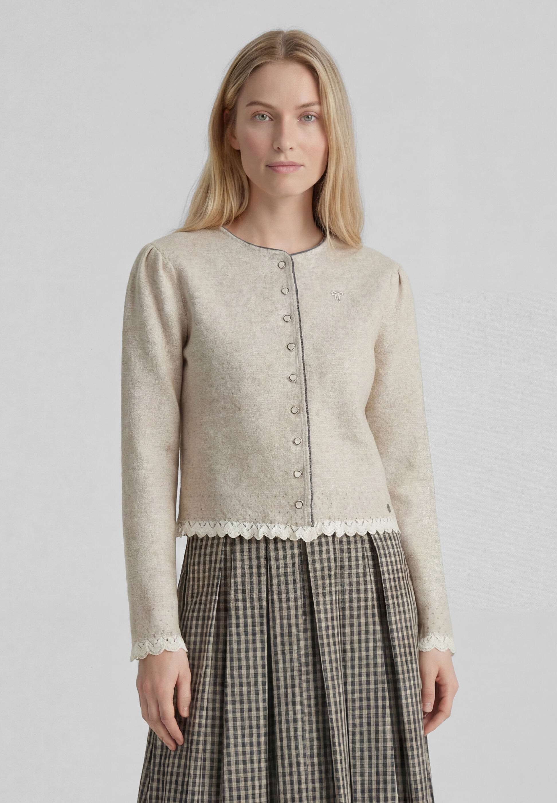 Spieth & Wensky Trachtenstrickjacke »Spieth & Wensky Strickjacke Karline« mit eleganter Knopfleiste