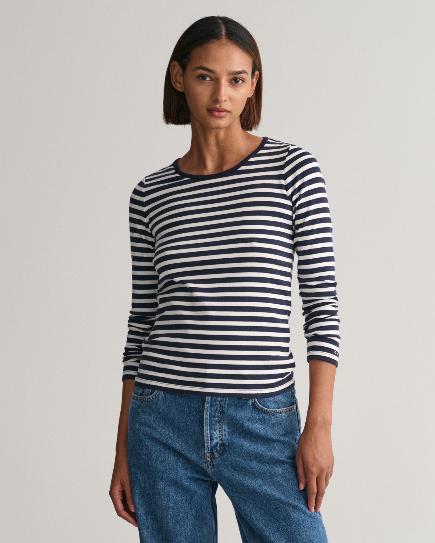 Langarmshirt »SLIM STRIPED 1X1 RIBBED LS T-SHIRT«