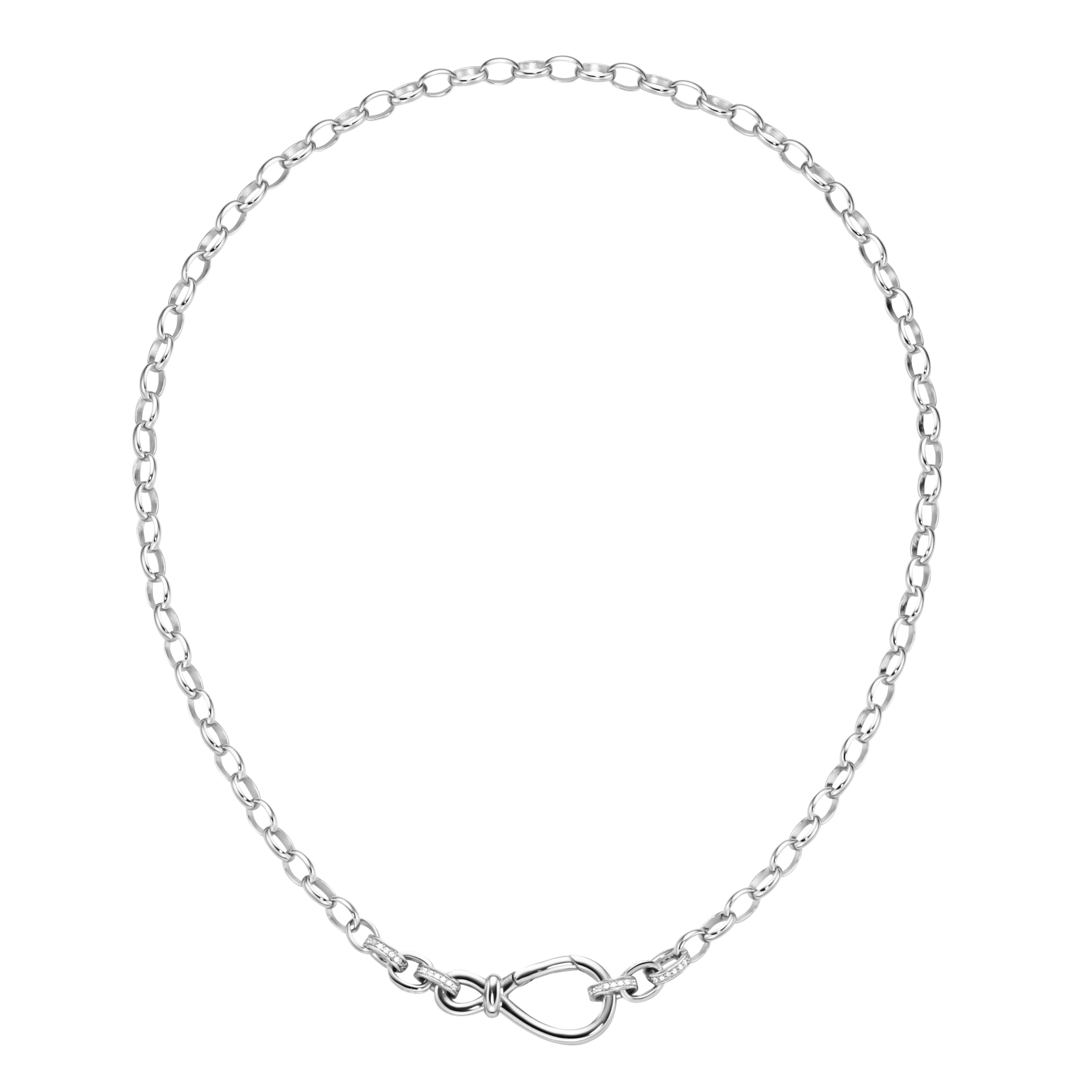GIORGIO MARTELLO MILANO Collier »Collier Ankerkette mit Zirkonia, Silber 925«