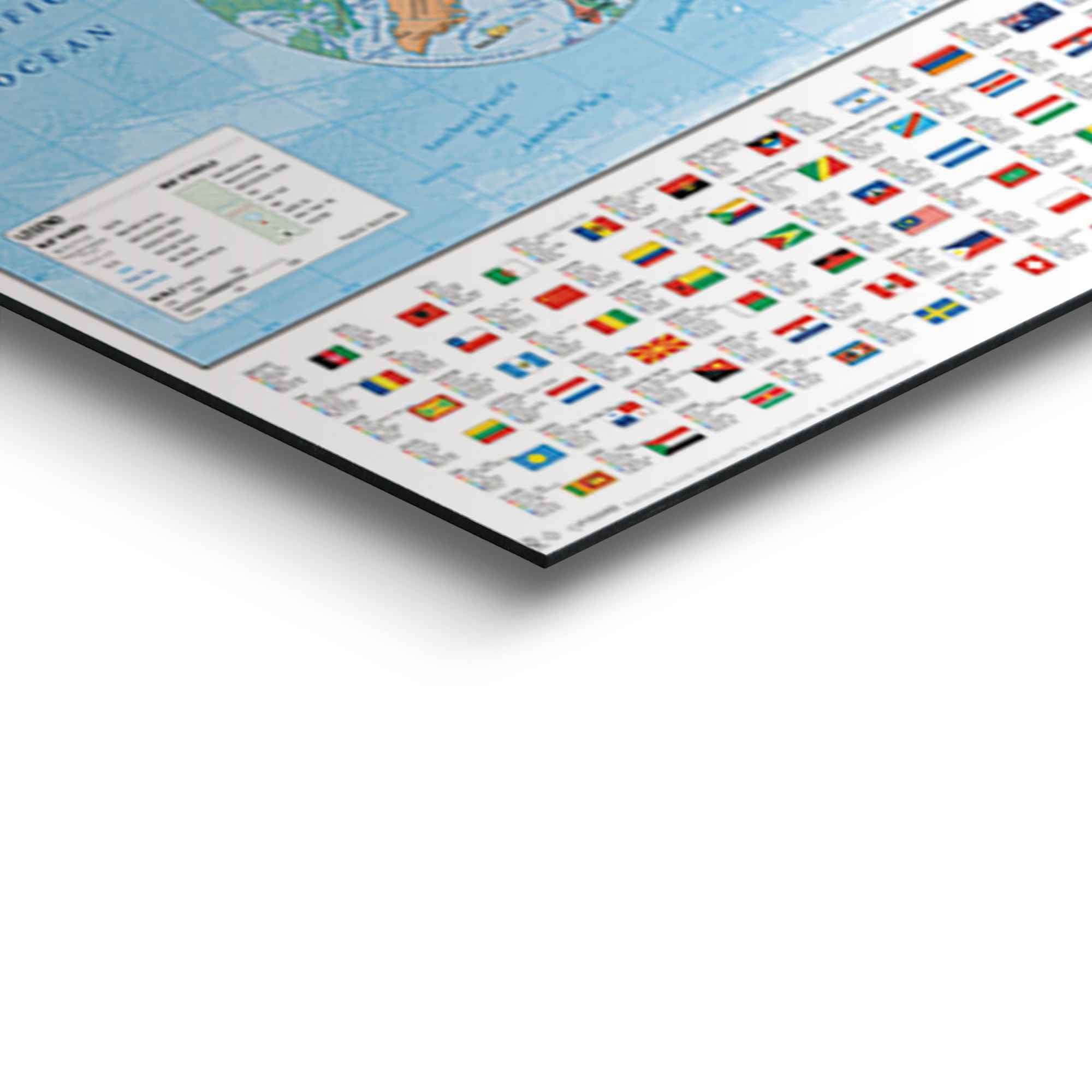 Flaggen«, St.) Weltkarte, kaufen bequem »Wandbild Weltkarte Kontinente Wandbild - Landkarte Reinders! - (1