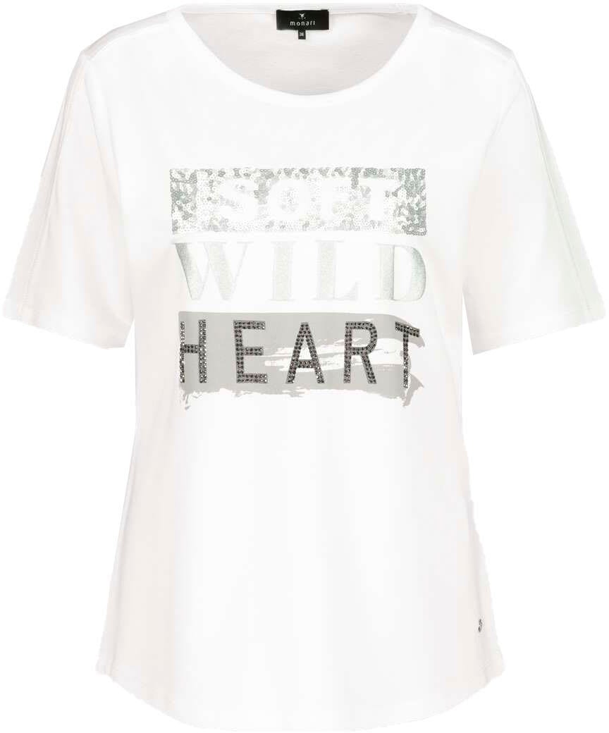 Monari Rundhalsshirt, Frontprint ♕ bei mit