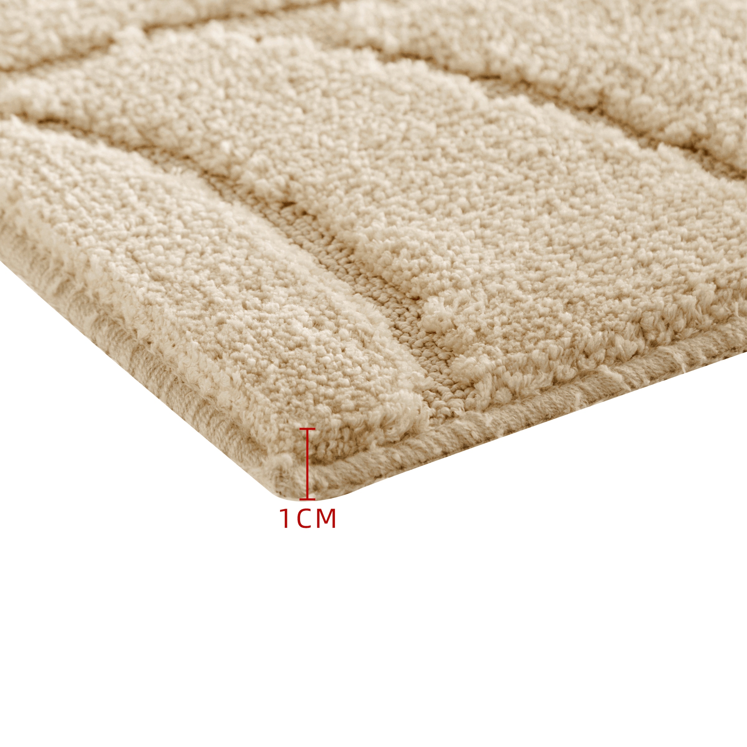 my home Badematte »Epense, Badvorleger, Badezimmer Teppich, Duschmatte mit Blattstruktur«, rutschhemmend beschichtet, fußbodenheizungsgeeignet-schnell trocknend, Badteppich, Uni, Blätter, Hoch-Tief, verschiedene Farben und Größen