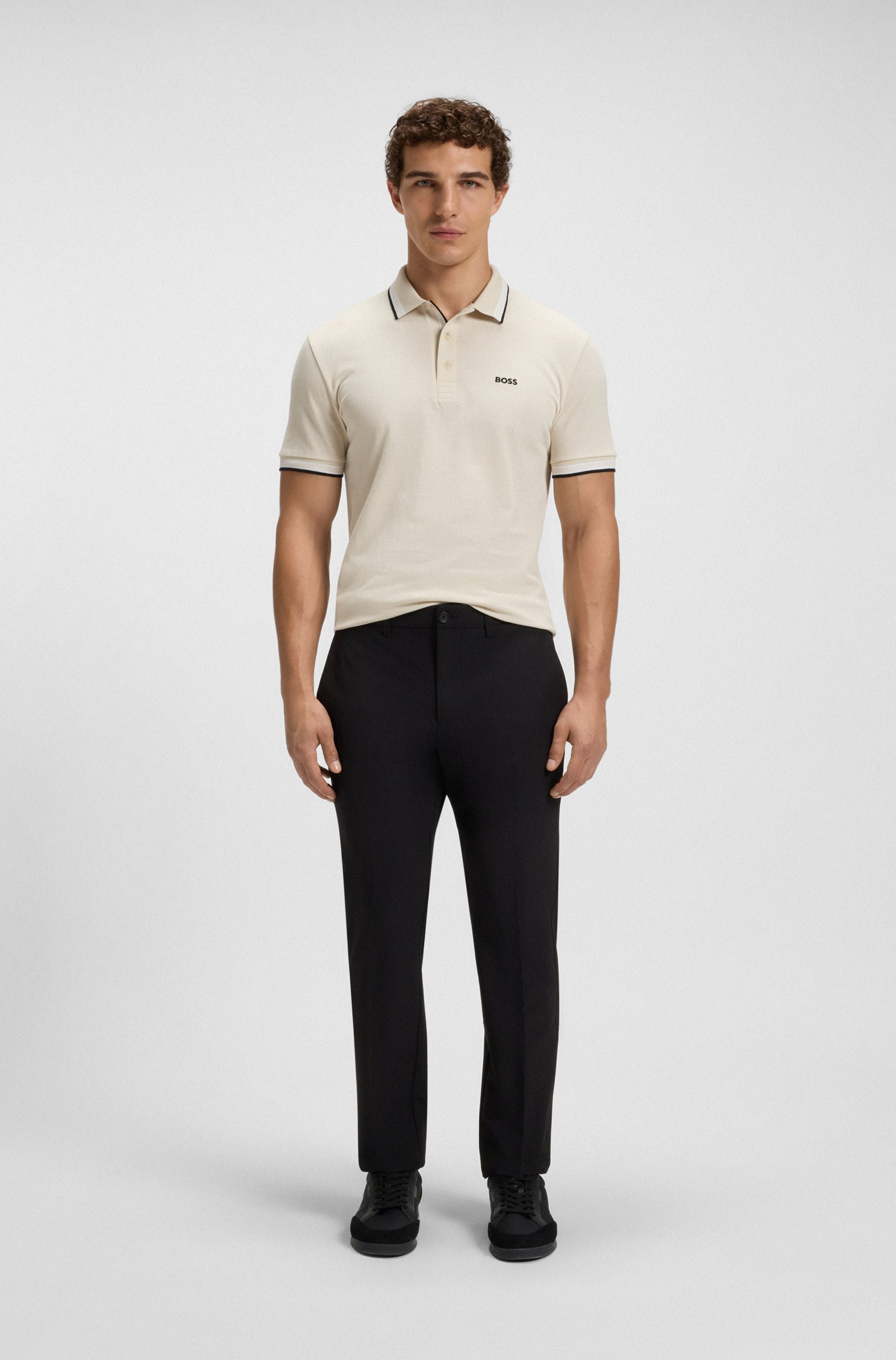 BOSS GREEN Poloshirt »Paddy« mit kontrastfarbenen Streifen am Kragen