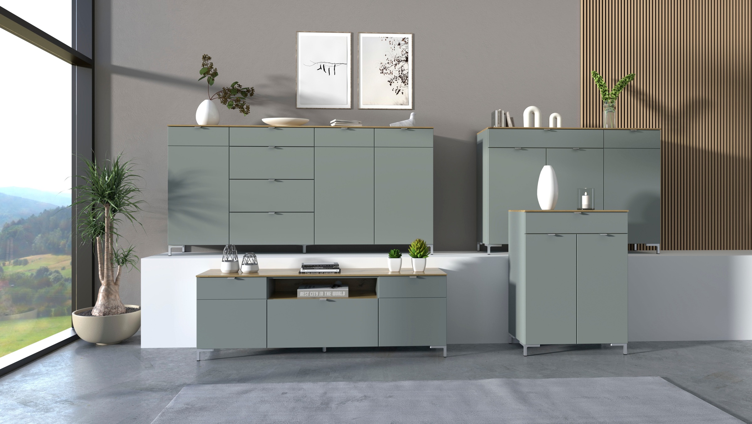 Innostyle Möbelfuß »Universal-Fuß-Set« 5 Stk. tlg. 5 Füße aus Kunststoff in Chrom matt