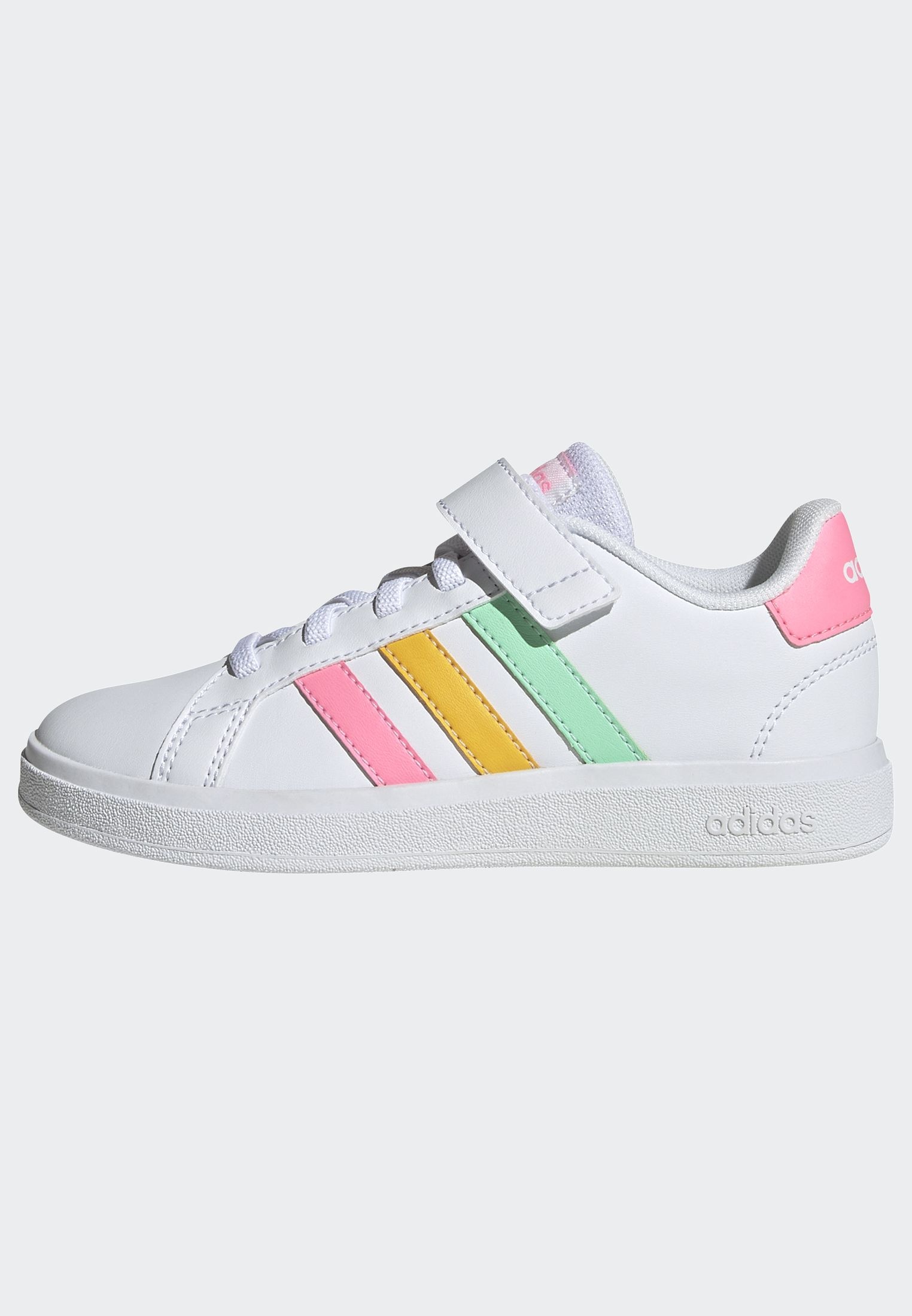 adidas Sportswear Klettschuh »GRAND COURT COURT ELASTIC LACE AND TOP STRAP«, Design auf den Spuren des adidas Superstar
