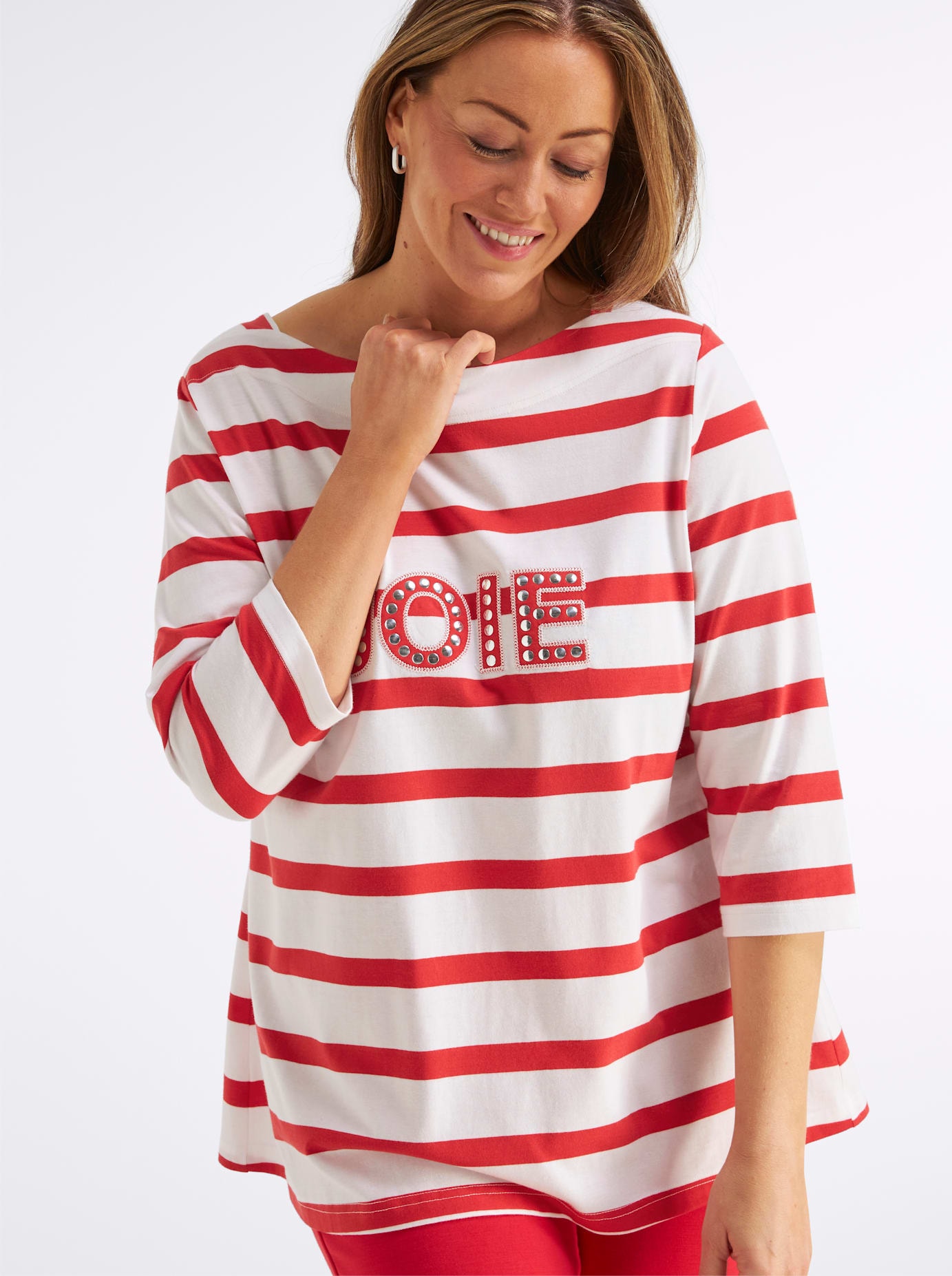 Sheego 3/4-Arm-Shirt »U-Boot-Shirt« 1