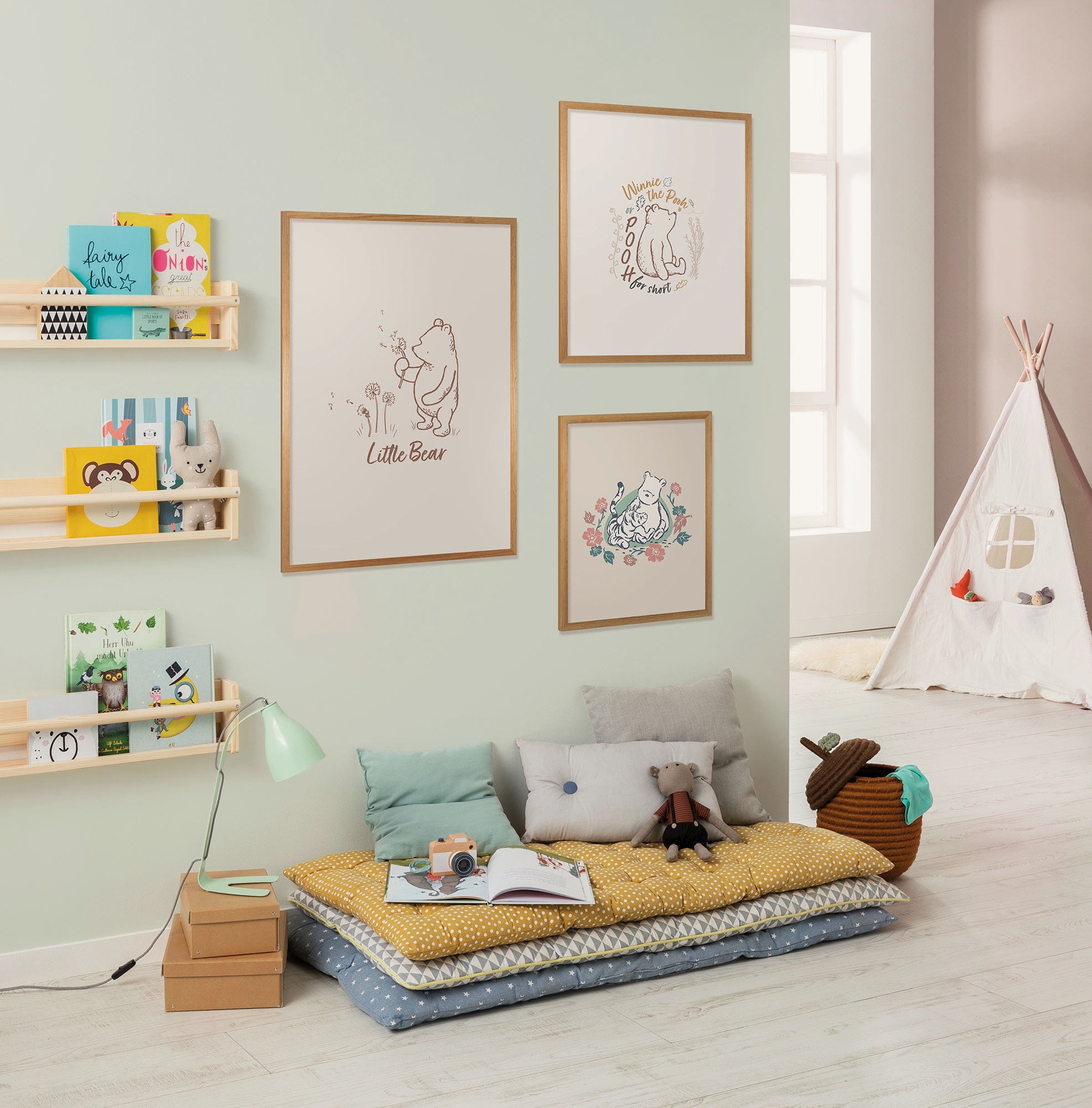Komar Wandbild »Disney Winnie the Pooh for Short«, Disney, (Set, 1 St.), 40 x 50 cm (Breite x Höhe) - Kinderzimmer, Dekoration