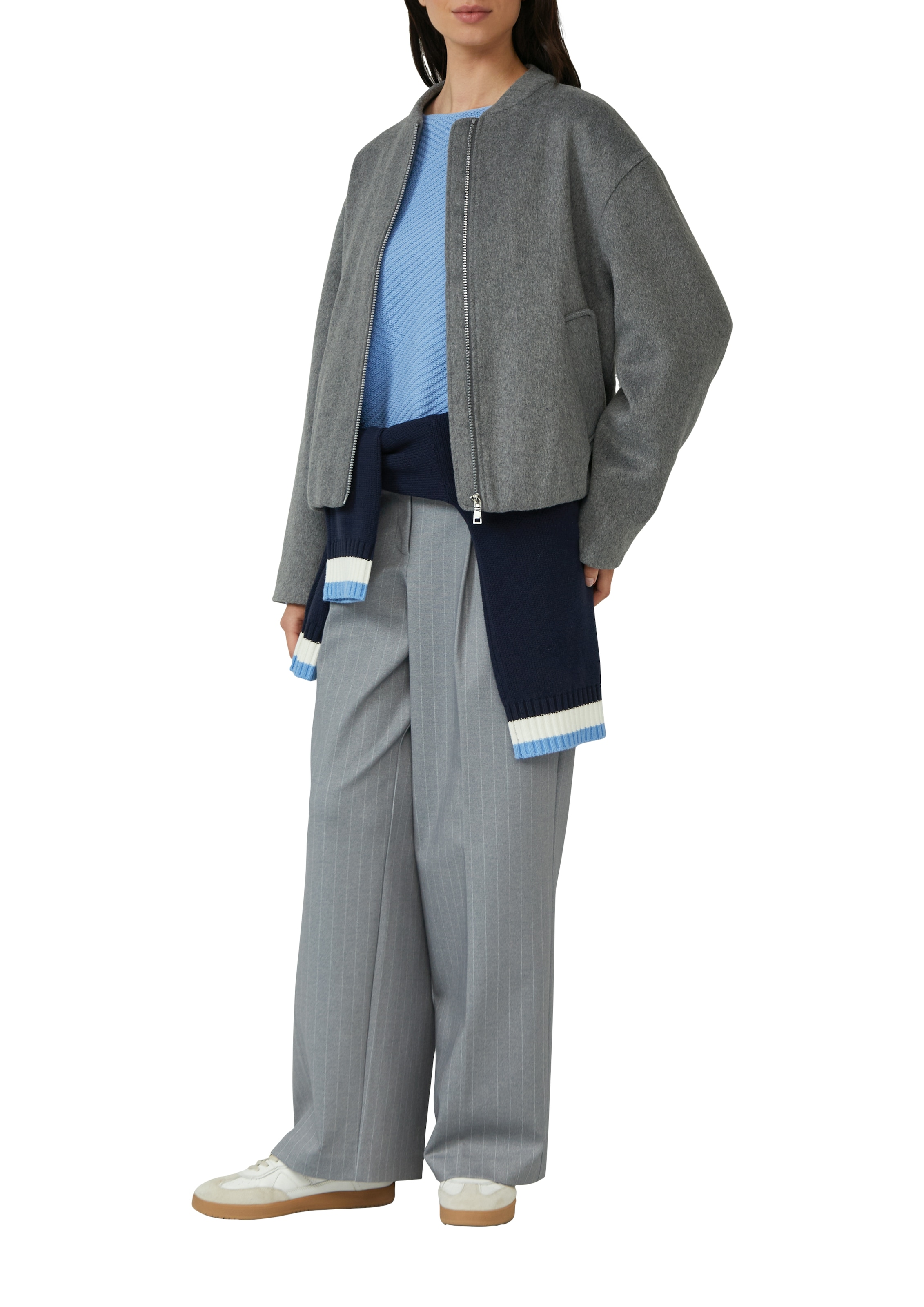 s.Oliver Strickpullover mit Strick-Muster und Rundhals