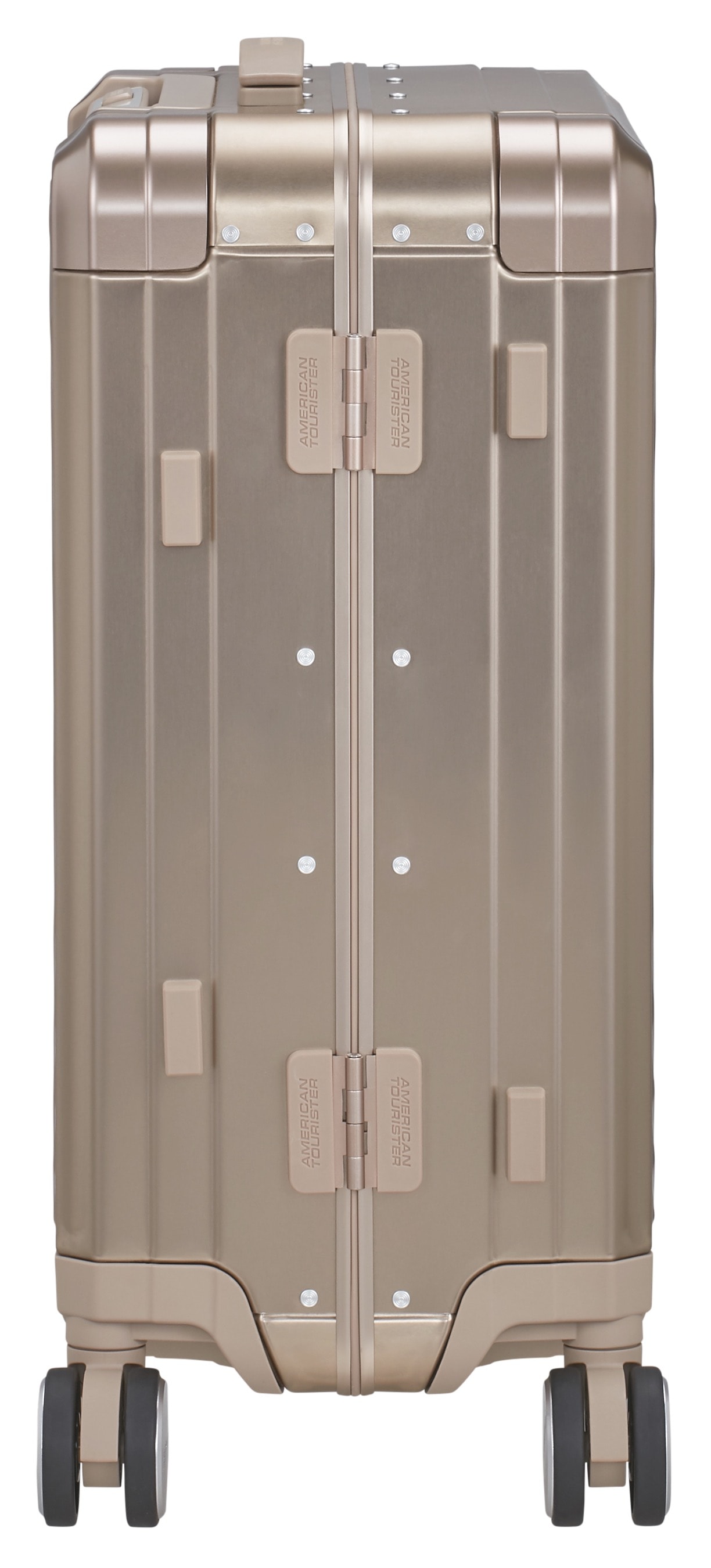 American Tourister® Hartschalen-Trolley »SOUNDBOX ALU, verschiedene Größen und Farben« 39 l 4 Rollen Hartschalen-Koffer zwei TSA-Schlösser Aluminium-Koffer