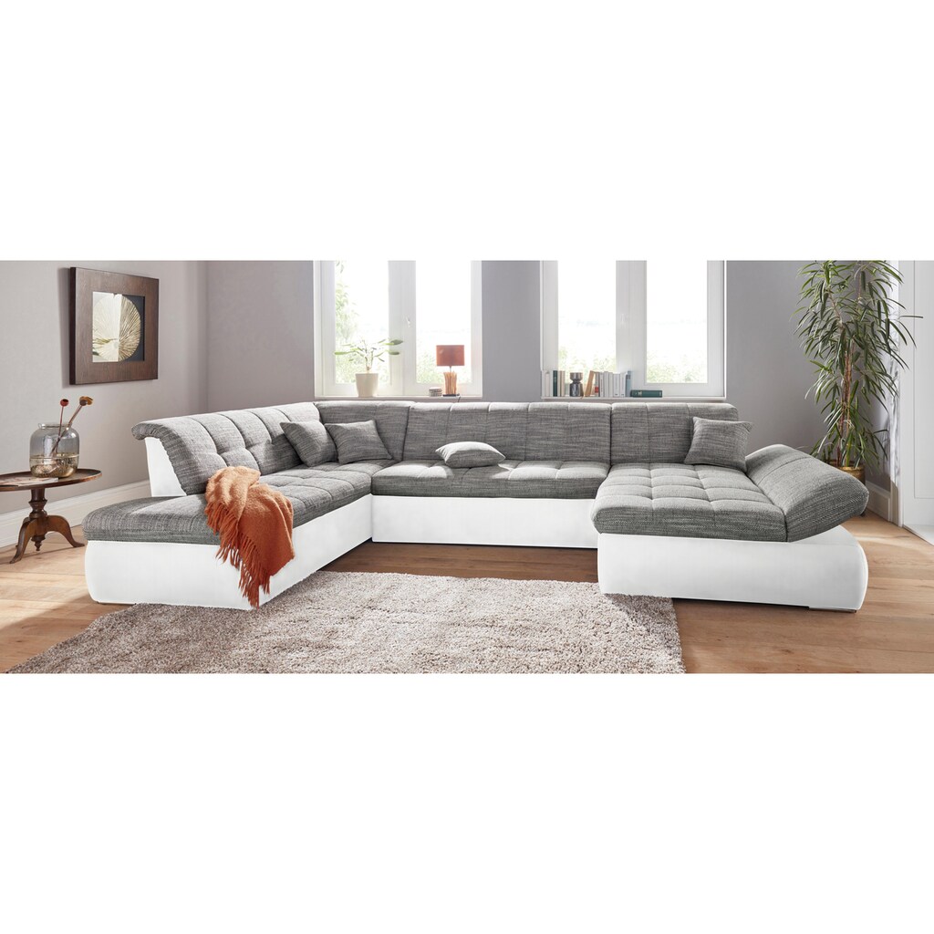 DOMO collection Wohnlandschaft »PB Moric wahlweise mit Bettfunktion und Armteilverstellung, Schlafsofa«