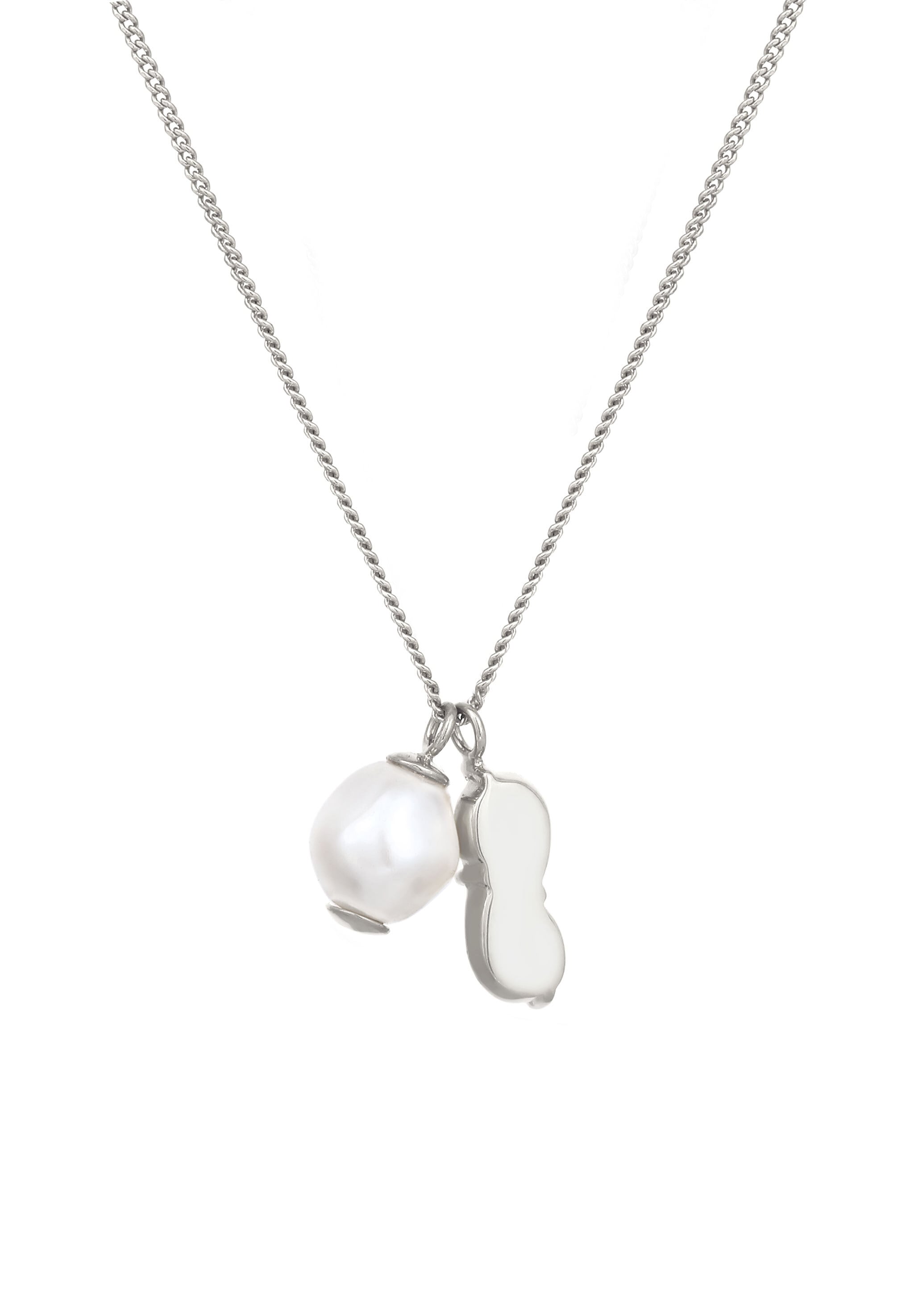 Elli Silberkette »Halskette Tropfen Synthetische Perle Kristalle Grün 925 Sterling Silber«