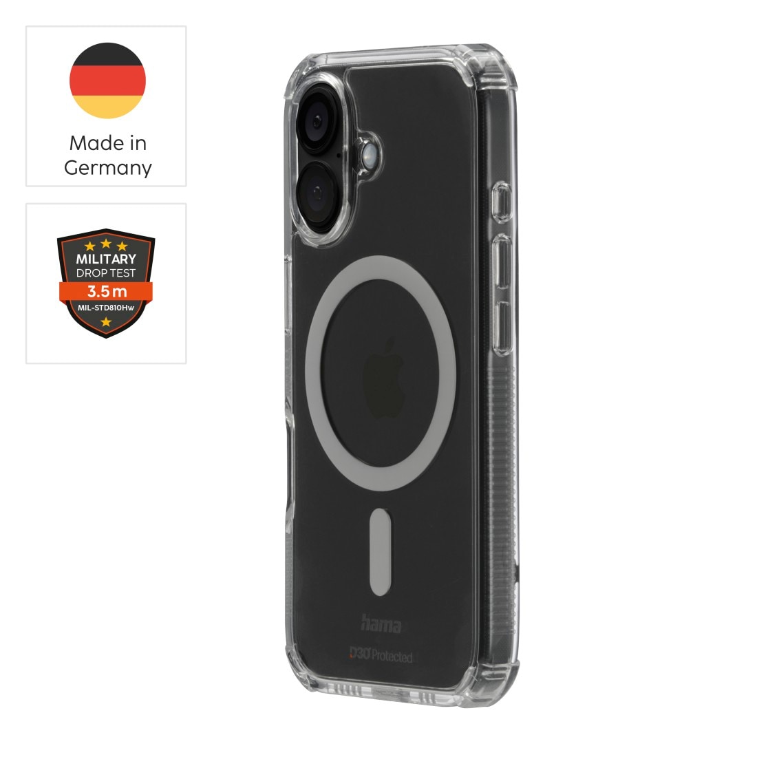 Hama Smartphone-Hülle »Handyhülle „Extreme Protect“ für iPhone 16 (für MagSafe, stoßfest)« Smartphones 15,4 cm (6,1 Zoll)