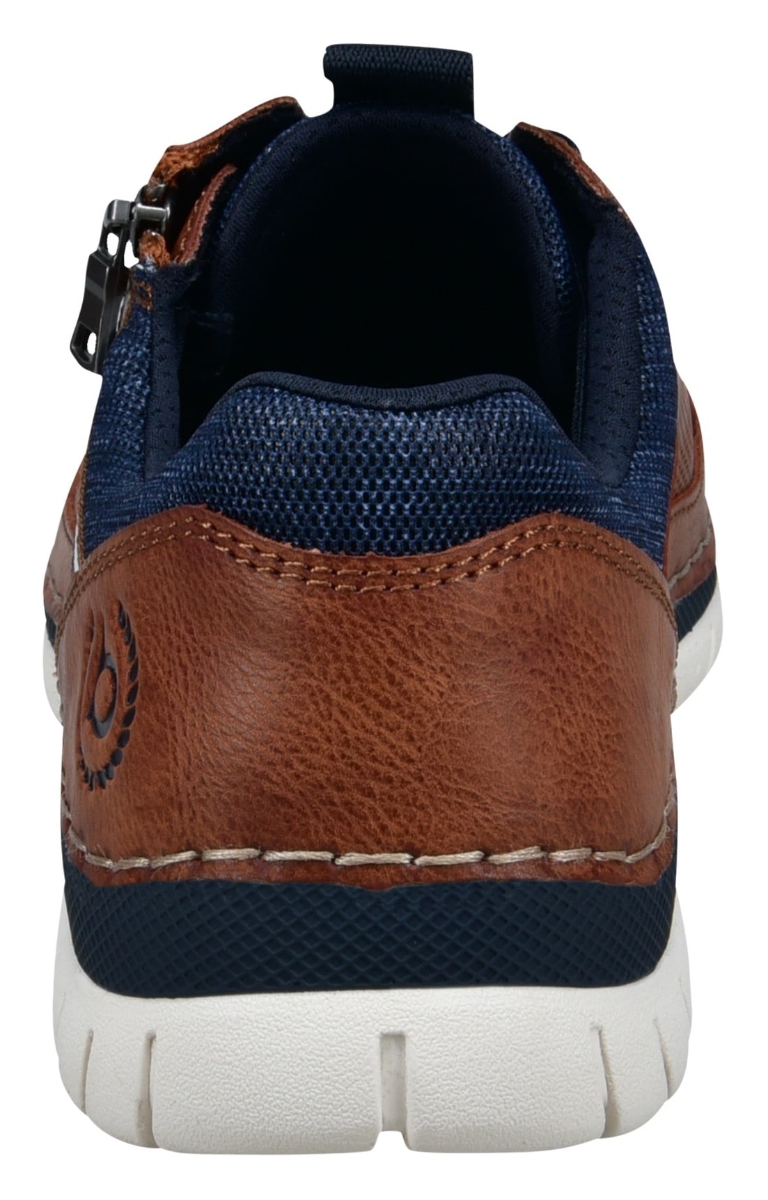 bugatti Slip-On Sneaker, Freizeitschuh, Halbschuh, Slipper mit Kontrast-Rahmennaht