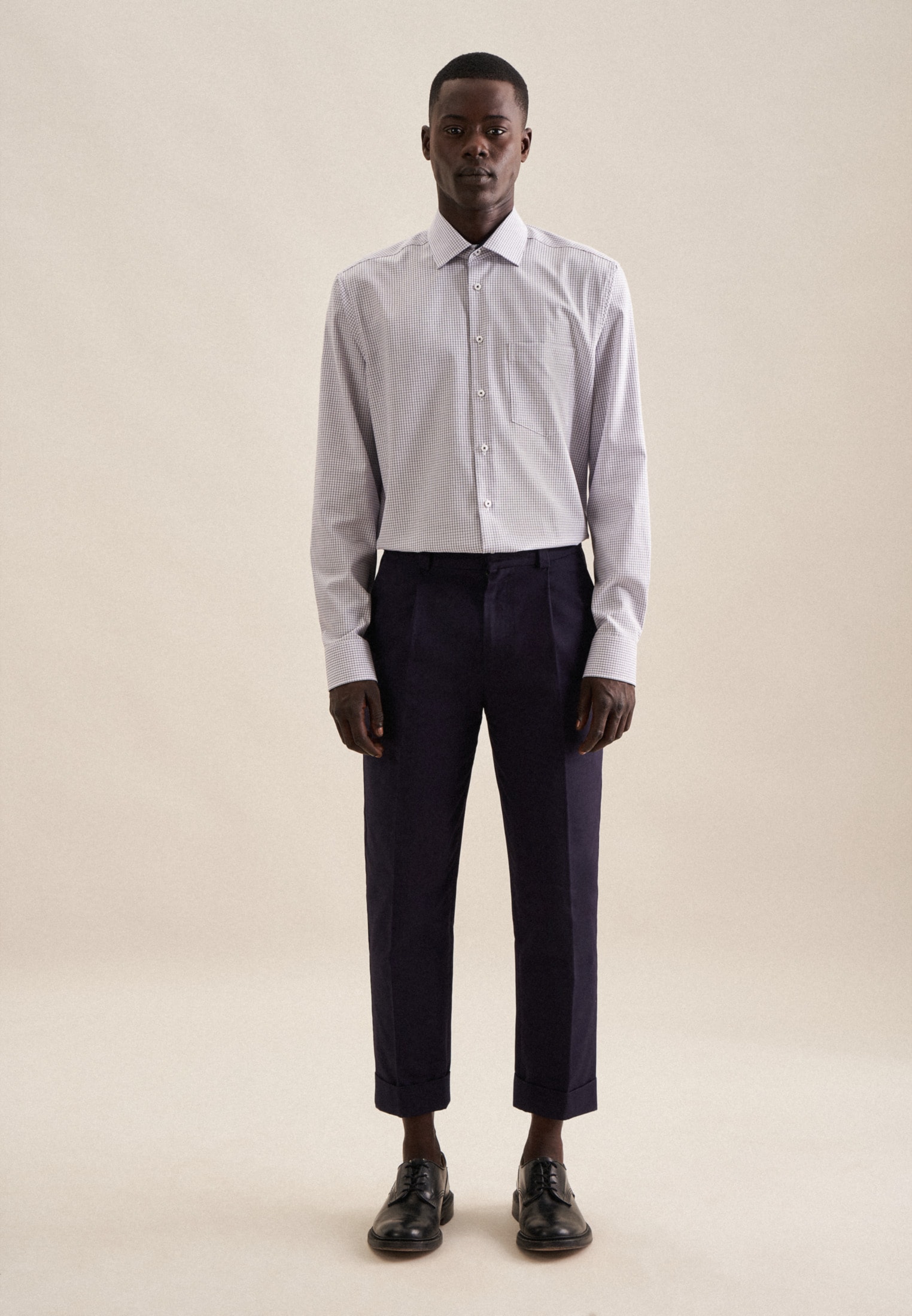 seidensticker Businesshemd »Regular« Regular 1/1 Kentkragen Karo