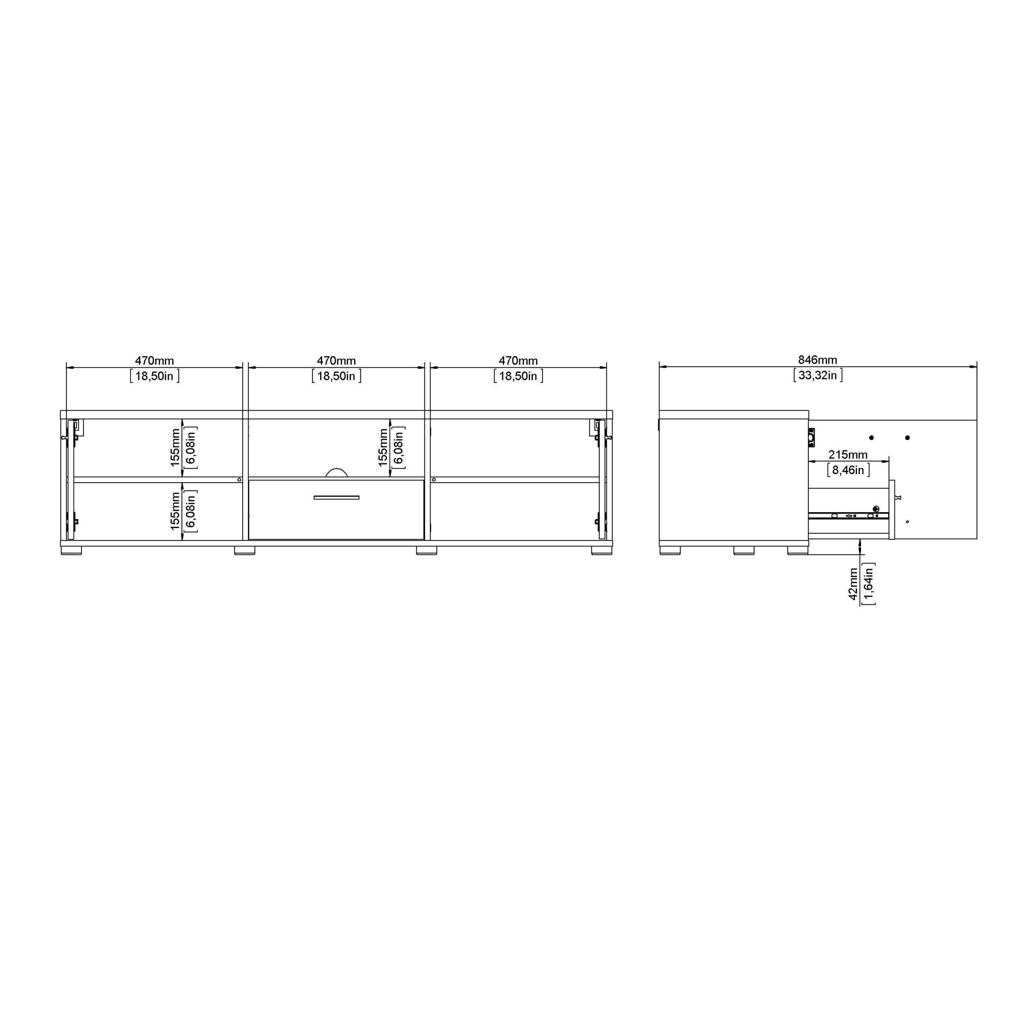 INOSIGN TV-Board »Media TV-Möbel, TV Schrank, Mediaboard, Lowboard«, TV-Kommode, wahlweise Breite 147 oder 177 cm