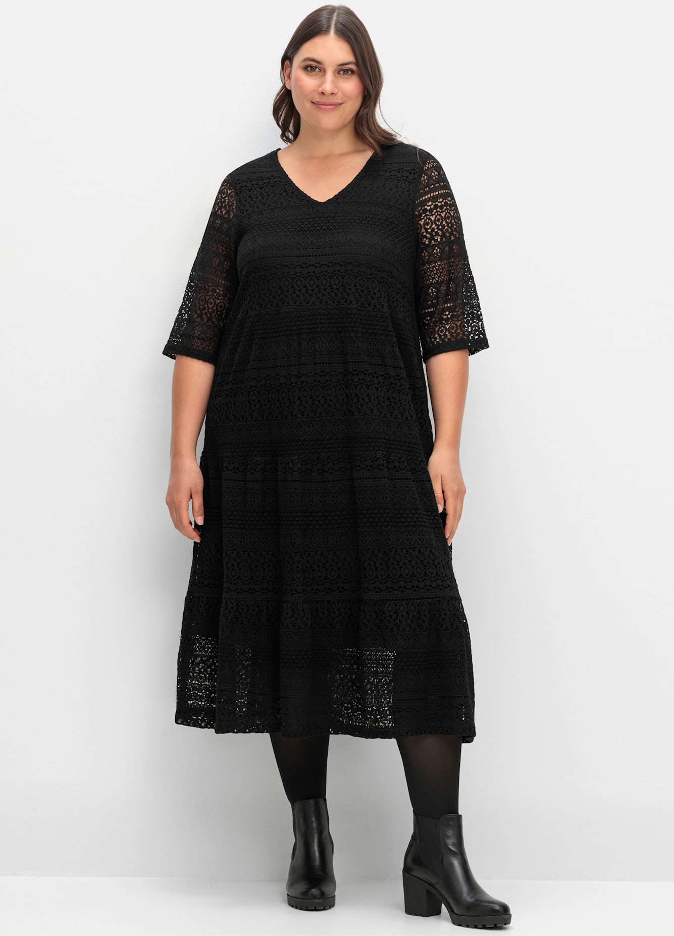 Sheego Spitzenkleid »Spitzenkleid«