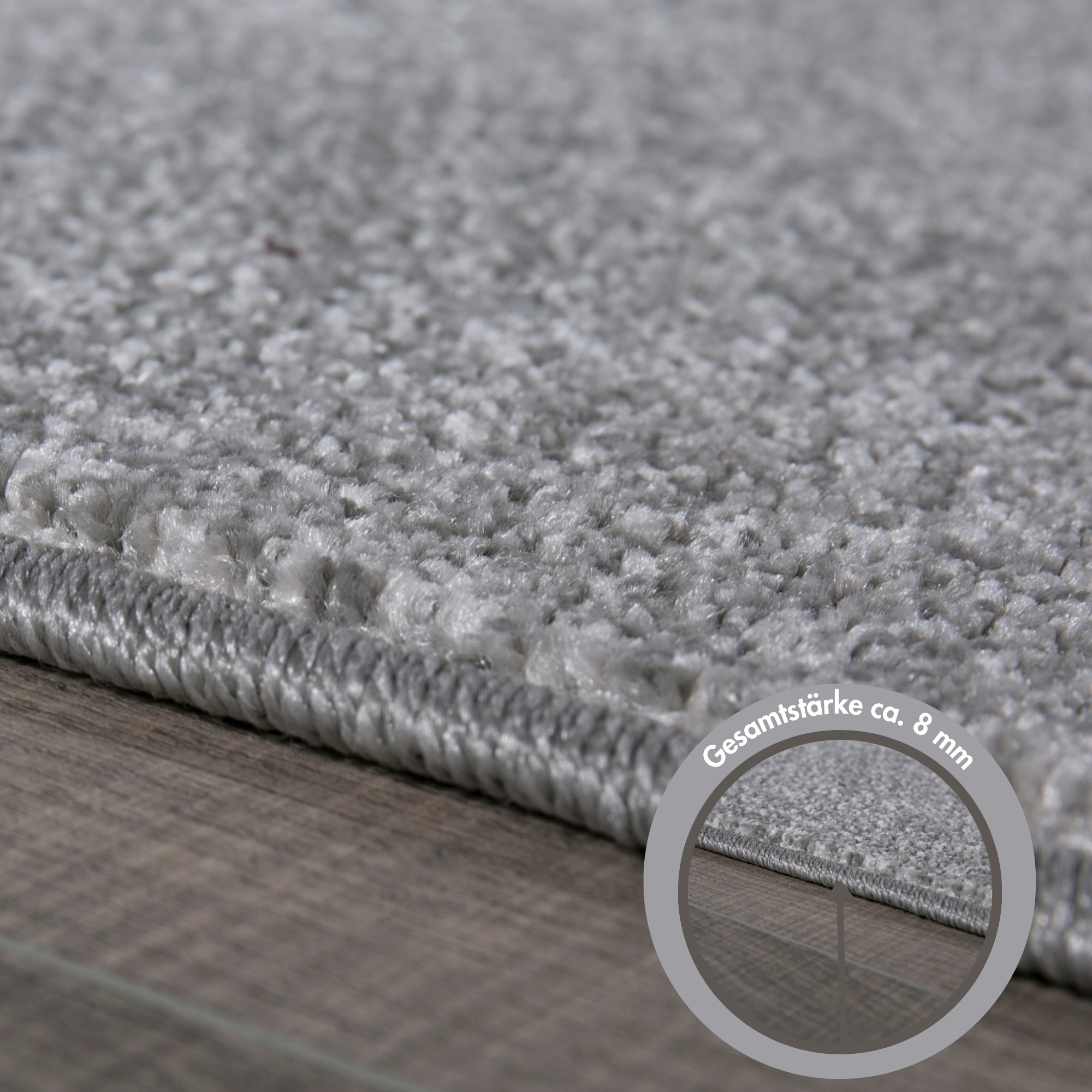 Andiamo Teppich »Jerez«, rechteckig, 8 mm Höhe, Kurzflor, gewebt, Uni-Farben, auch als Läufer