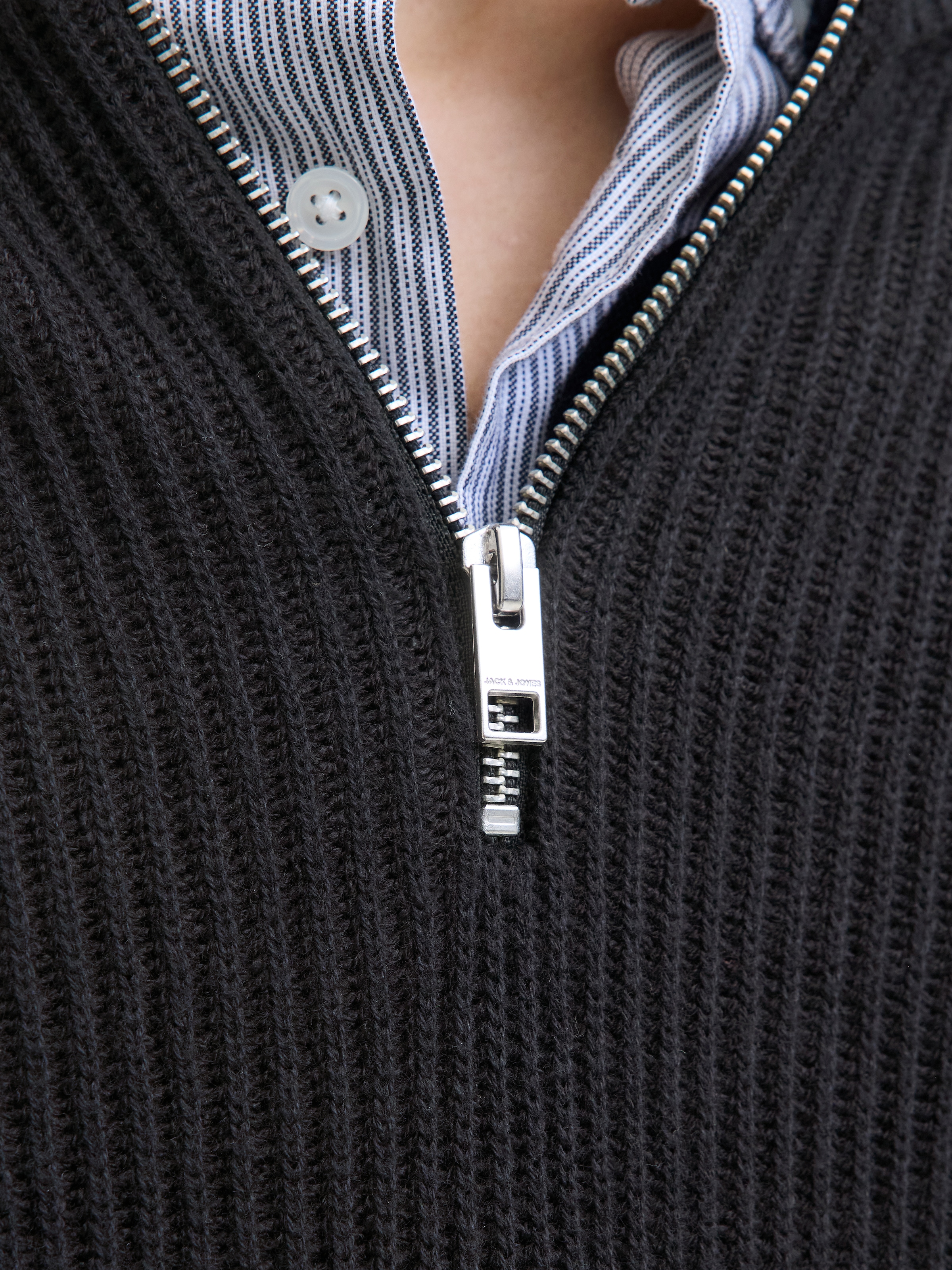 Jack & Jones PlusSize Troyer »JJPANNEL KNIT HALF ZIP AW25 PLS«