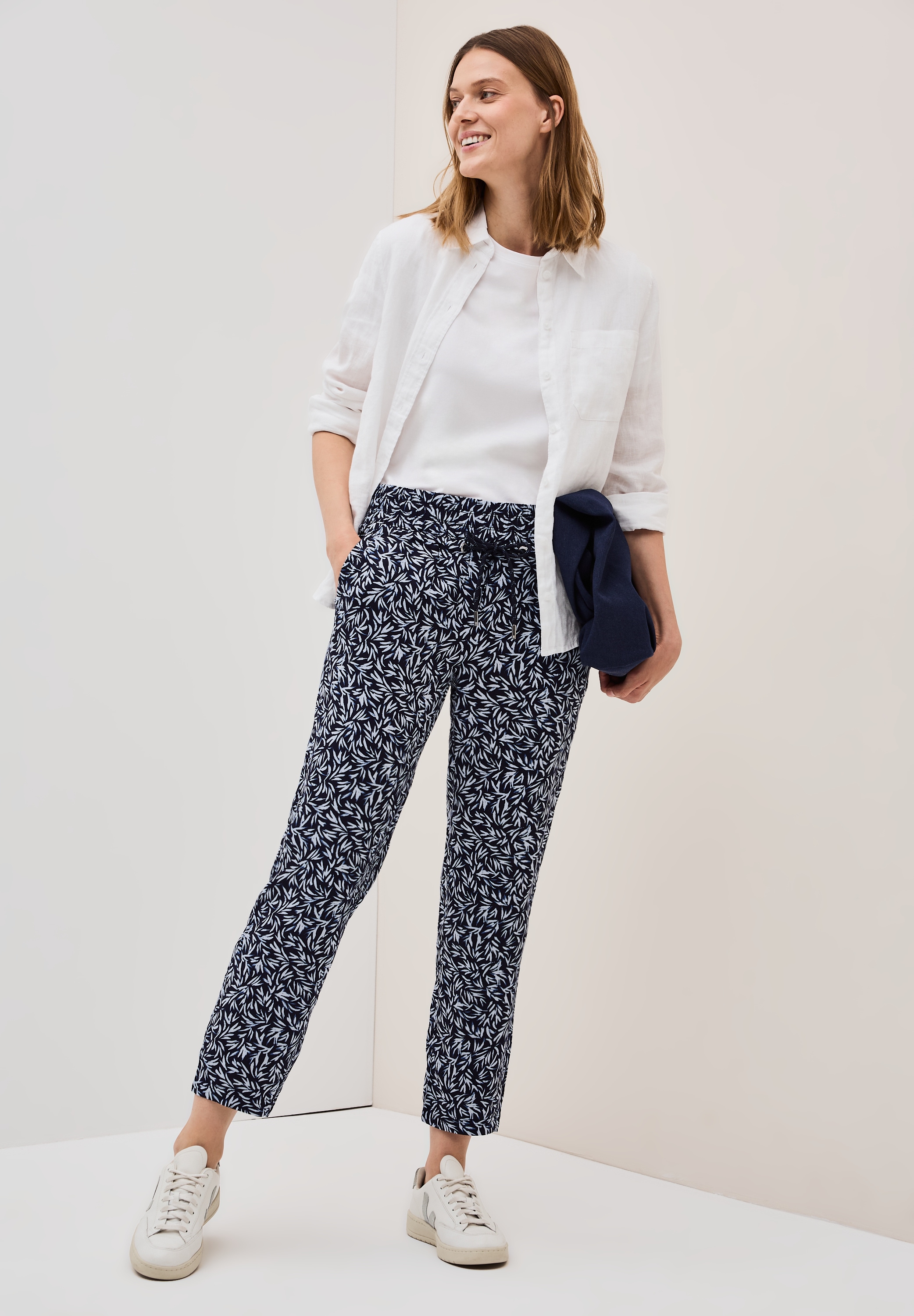 Cecil Stoffhose »CHELSEA«, Sommerhose mit floralem Allover-Print