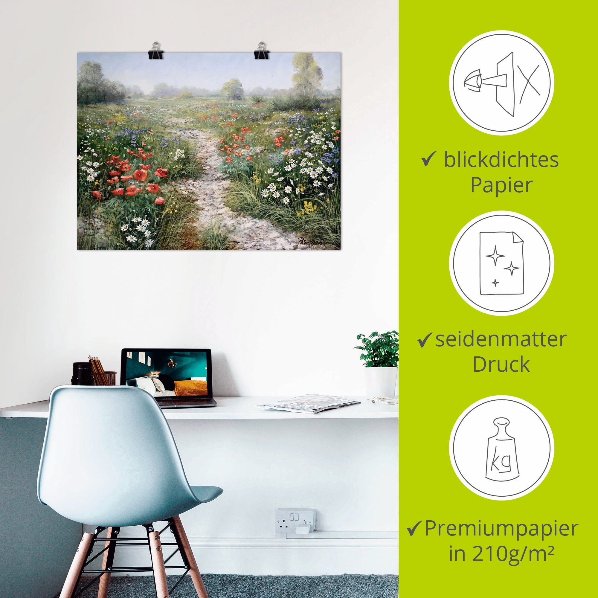 Artland Wandbild »Dichte der Natur« Blumenwiese 1 Stk. tlg. als Leinwandbild, Poster in verschied. Größen
