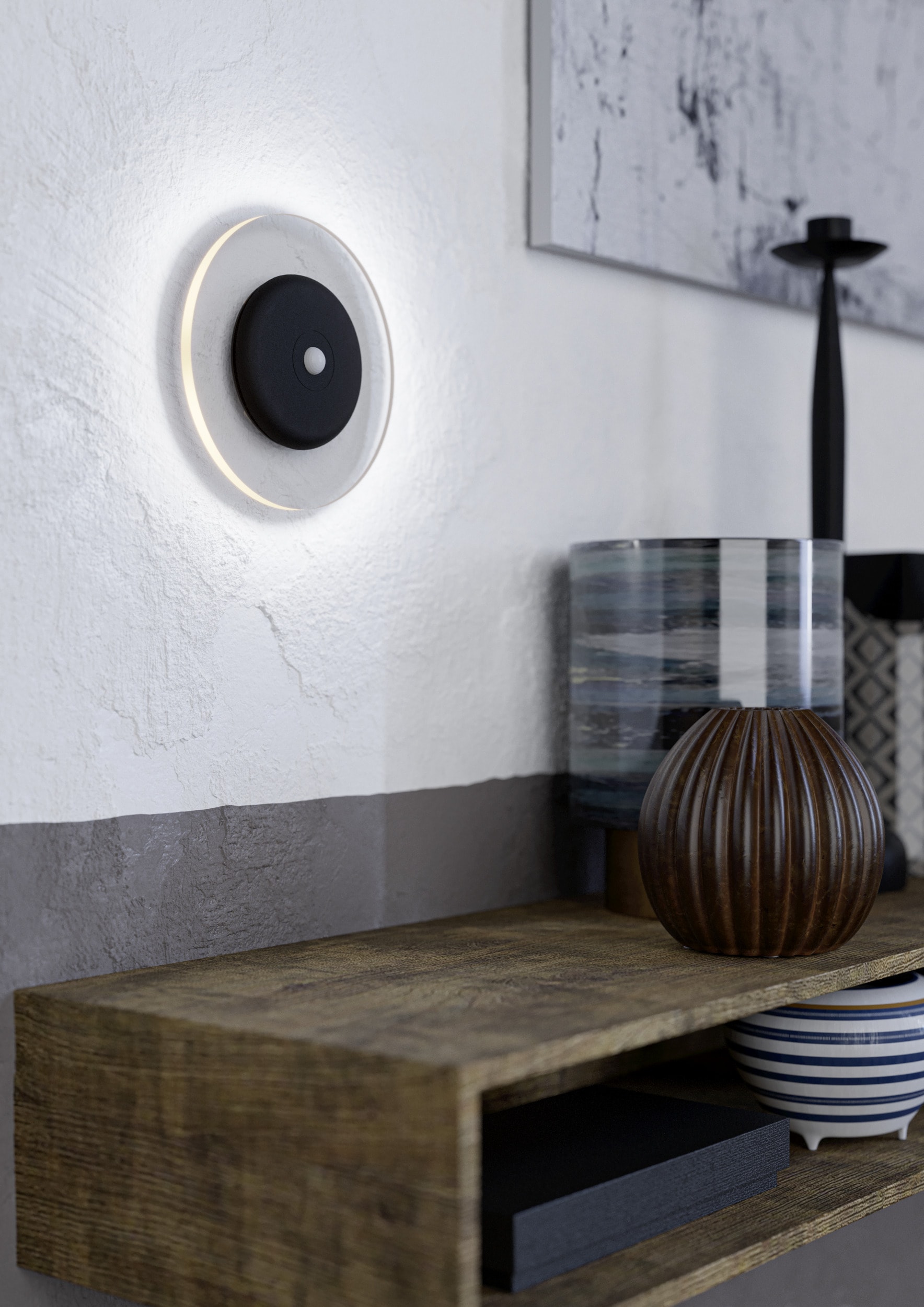 EGLO Wandleuchte »TREPELLA Wandlampe - Stahl - LED - 0,7W - IP20« LED-Modul 1 Stk. RGB | Warmweiß Wandstrahler, Bewegungsmelder, Akku-Wandleuchte, Ø11,5 x AL3 cm