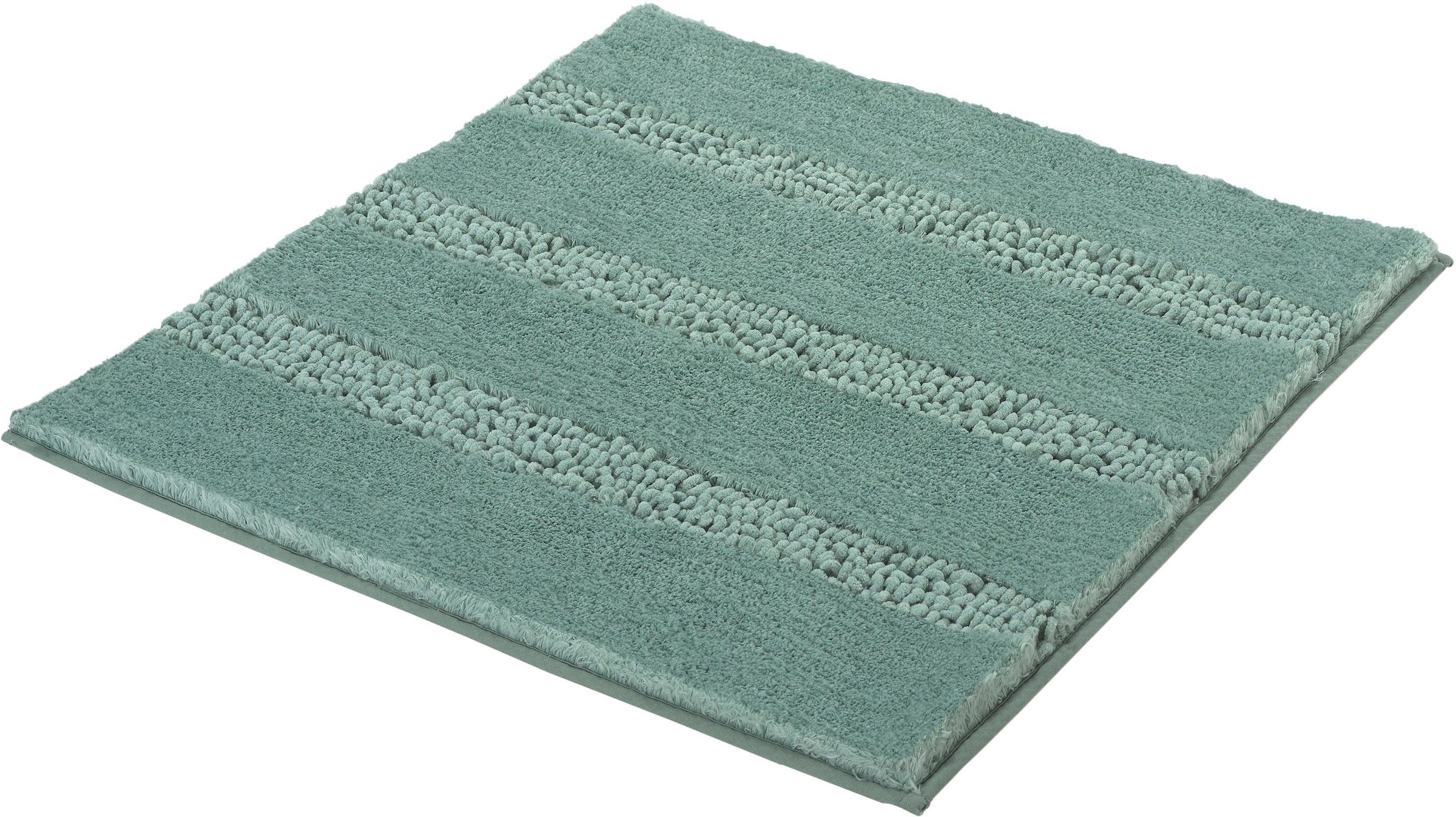 Kleine Wolke Badematte »Monrovia«, rutschhemmend beschichtet, fußbodenheizungsgeeignet, Badteppich, Uni Farben, gestreift, aus Mikrofaser, waschbar