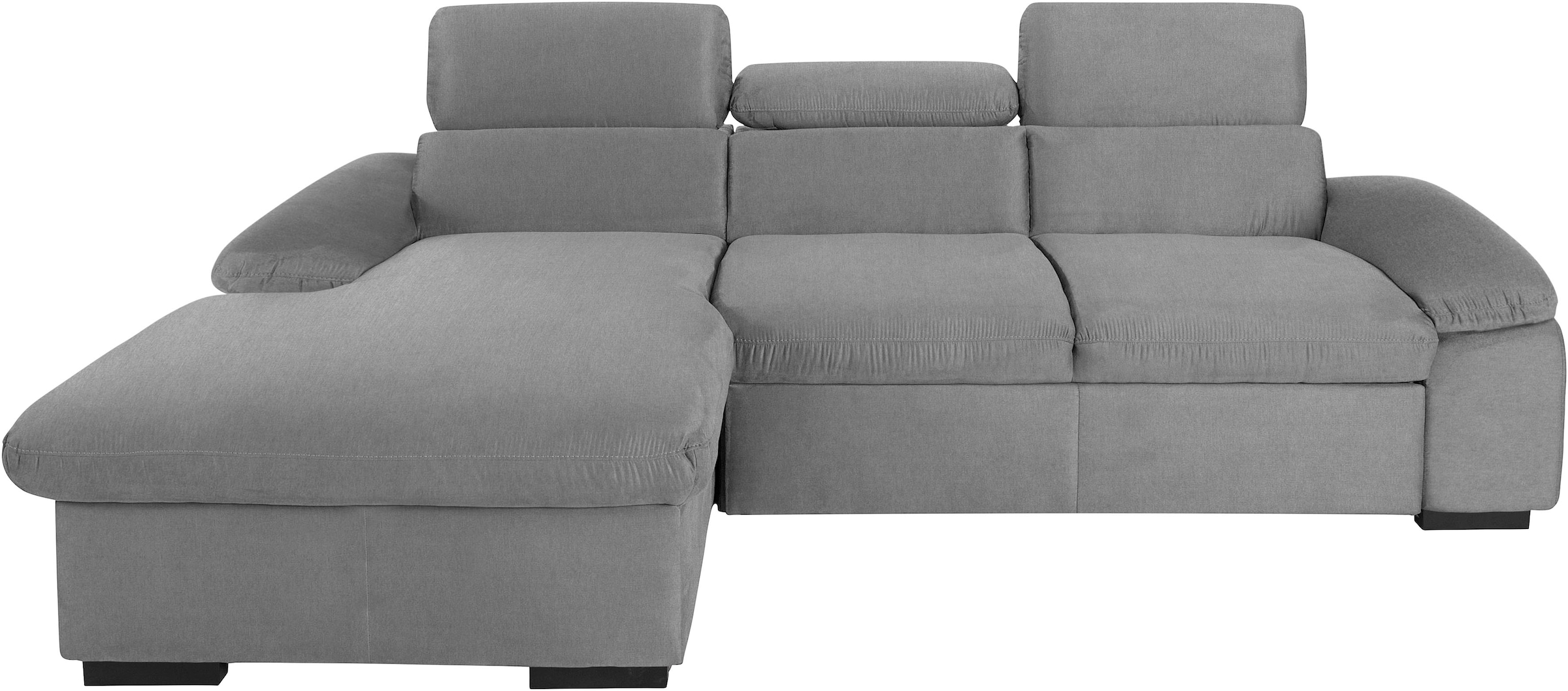 COTTA Ecksofa »Lola L-Form mit Kopfteilfunktion & Hocker«, (Set, mit Hocker), wahlweise mit Bettfunktion, Bettkasten & Armteilverstellung