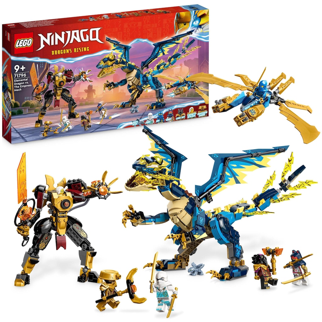 LEGO® Konstruktionsspielsteine »Kaiserliches Mech-Duell gegen den Elementardrachen (71796)«, (1038 St.)