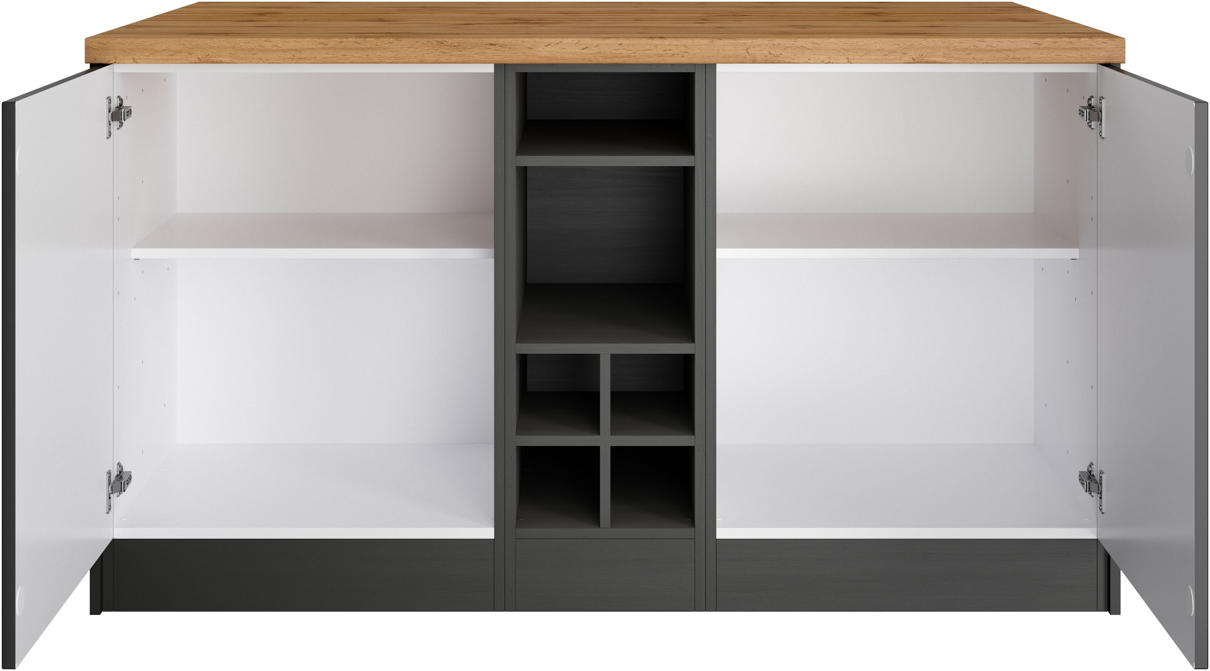 KOCHSTATION Kücheninsel »KS-Lana, Breite 153 cm«, MDF-Fronten, Arbeitsplatte 38mm stark