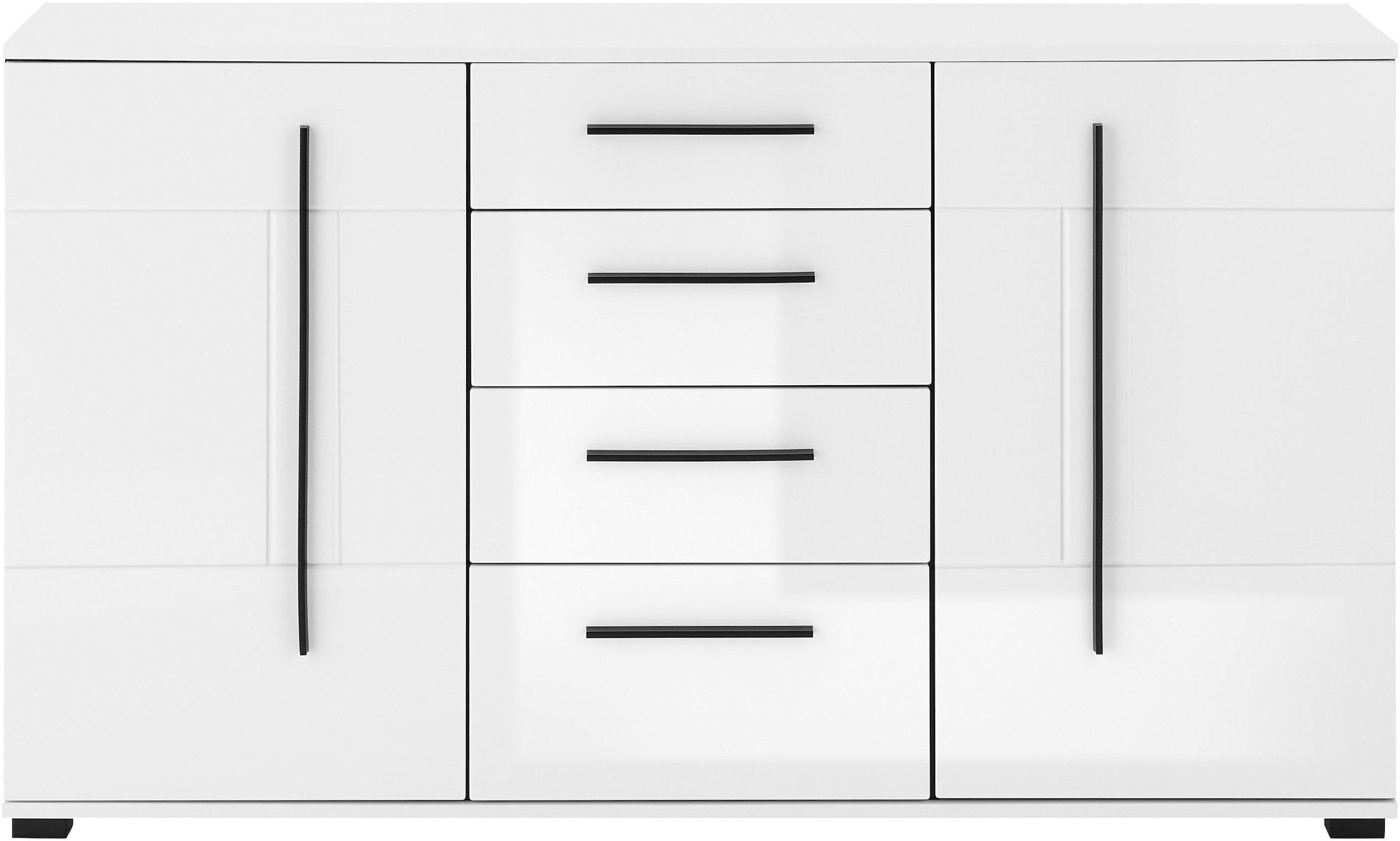 Home affaire Sideboard »Cantara, moderner Schrank, Kommode in Eiche Evoke oder weiß« schwarze Stangengriffe, ausreichend Stauraum, vielseitig einsetzbar