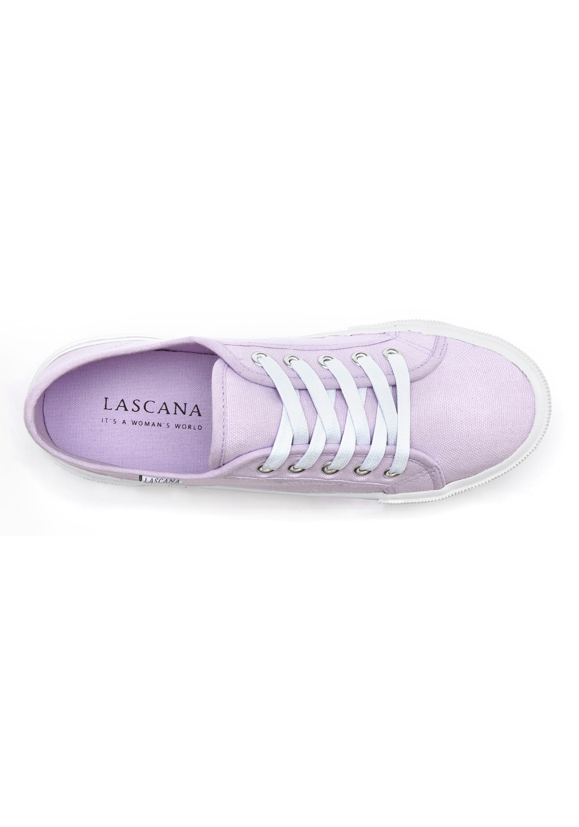 LASCANA Sneaker, aus Textil, Schnürhalbschuh, Freizeitschuh