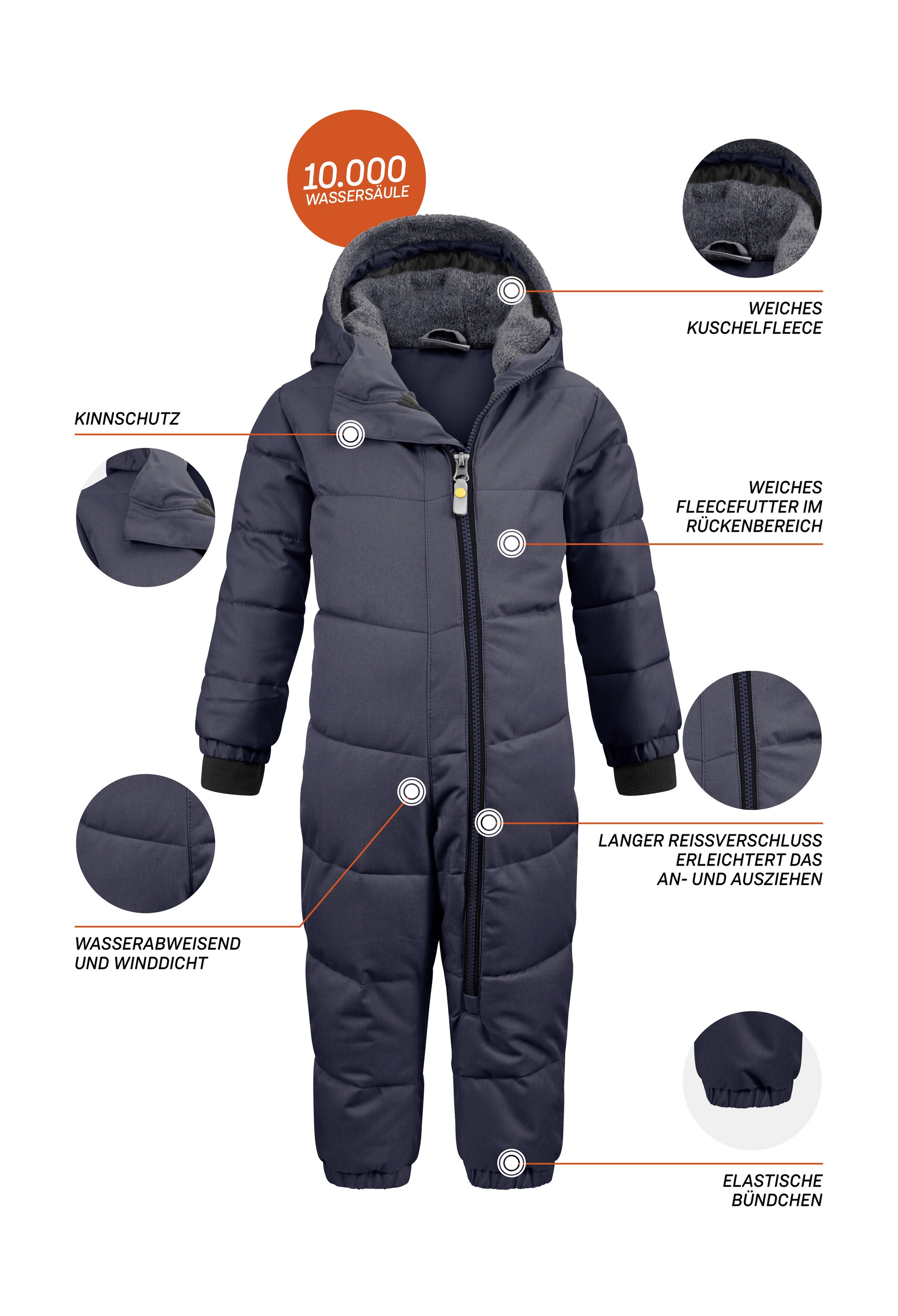 Killtec Schneeoverall »Twinkly MNS ONPC B« Wasserabweisender Schneeanzug mit Fleece und reflektierenden Details