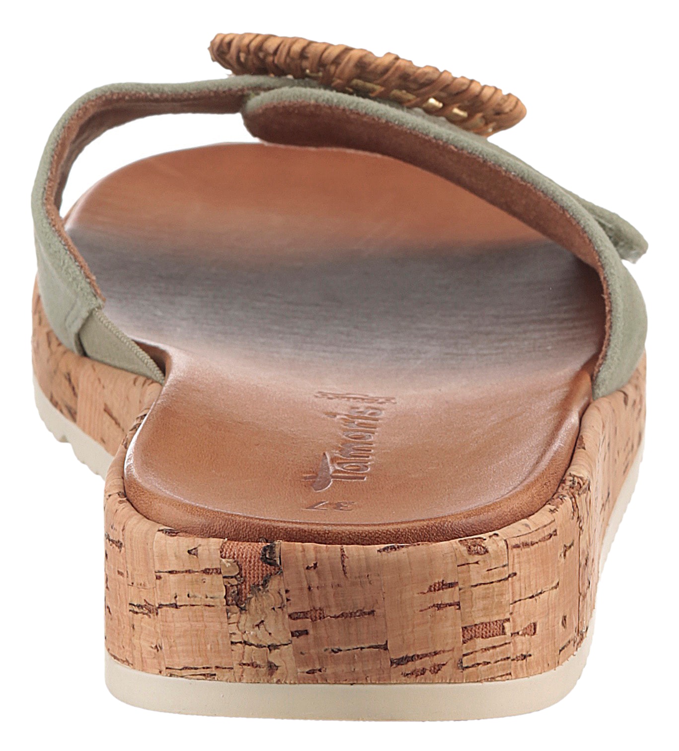 Tamaris Pantolette  , Keilabsatz, Sommerschuh, Schlupfschuh mit hübscher Zierschnalle