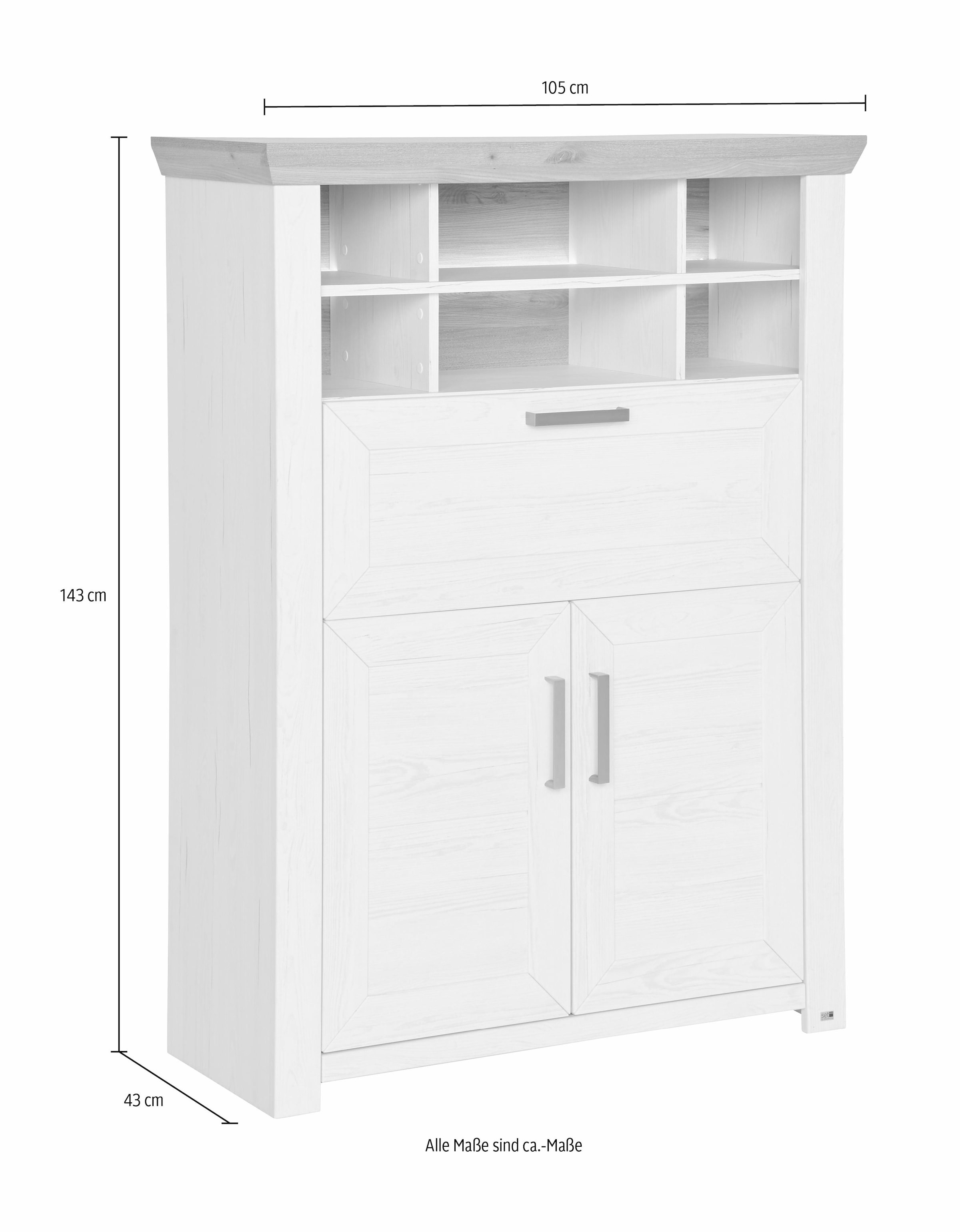 set one by Musterring Highboard »york«, Typ 15, Breite 105 cm auf Raten  bestellen