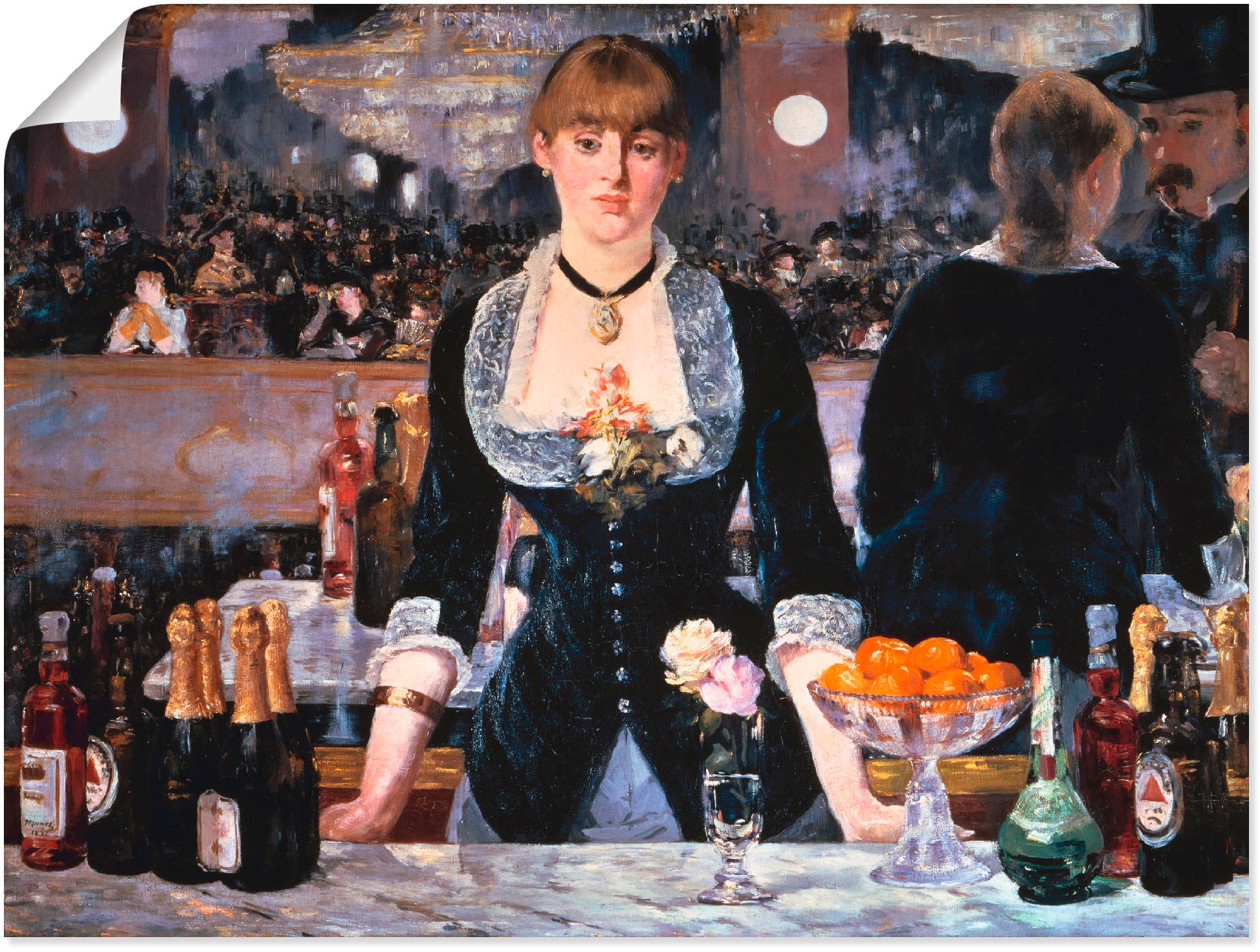 Folies-Bergeres, Wandbild Poster in Alubild, um Bar »Die Frau, bestellen als Leinwandbild, auf Wandaufkleber Größen versch. Rechnung St.), des Artland oder 1881«, (1