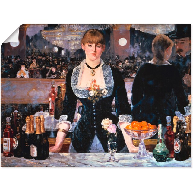 Artland Wandbild »Die Bar des Folies-Bergeres, um 1881«, Frau, (1 St.), als  Alubild, Leinwandbild, Wandaufkleber oder Poster in versch. Größen auf  Rechnung bestellen