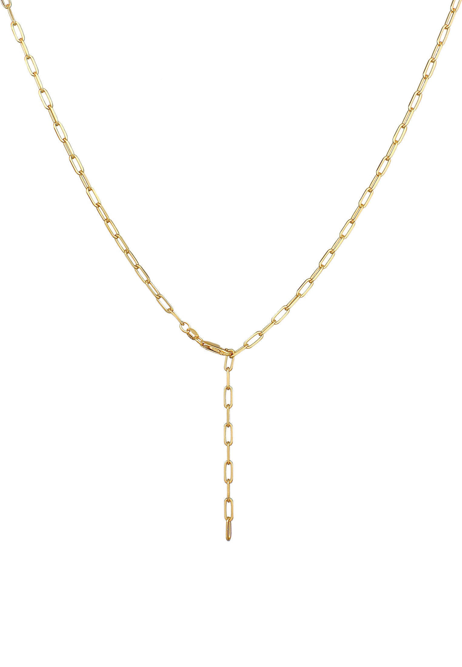 Elli Y-Kette »Halskette Y-Kette Glieder Oval Grob Basic Optik 925 Silber«