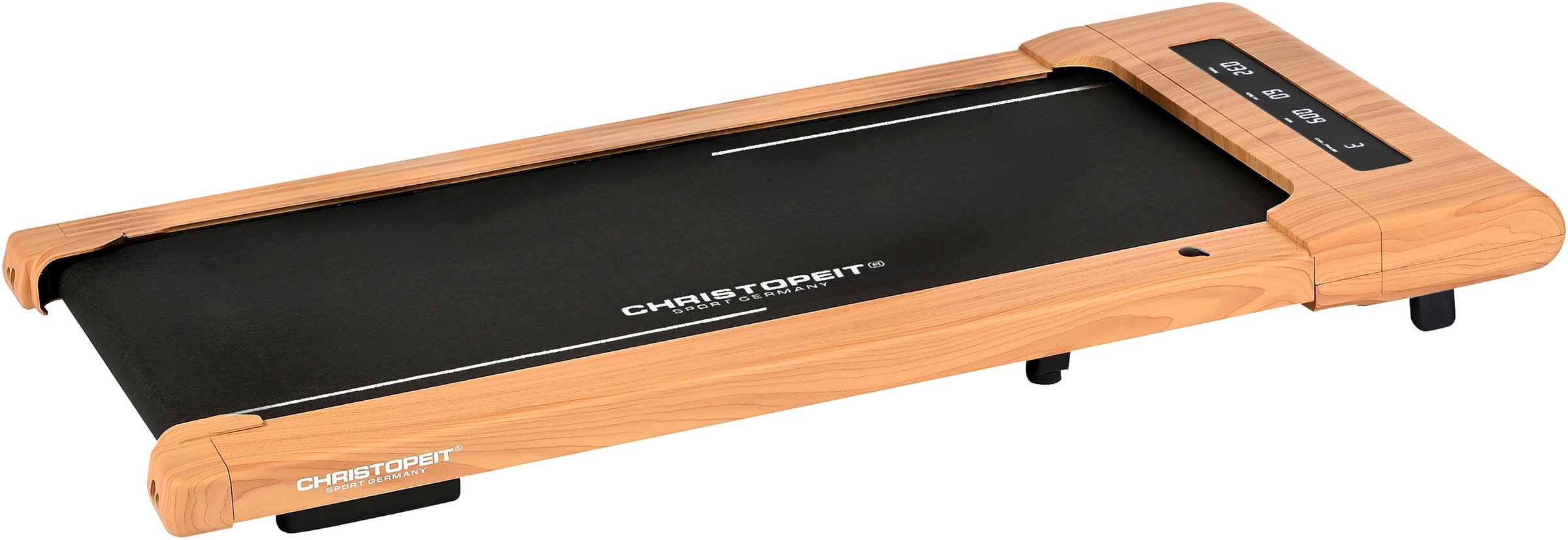 Christopeit Sport® Laufband »Walking Pad 4.2 Holzoptik«, (1 tlg., Aufstellfüße "Stand Up Support" für vertikale Wand-Lagerung), bis max. 6 km/h