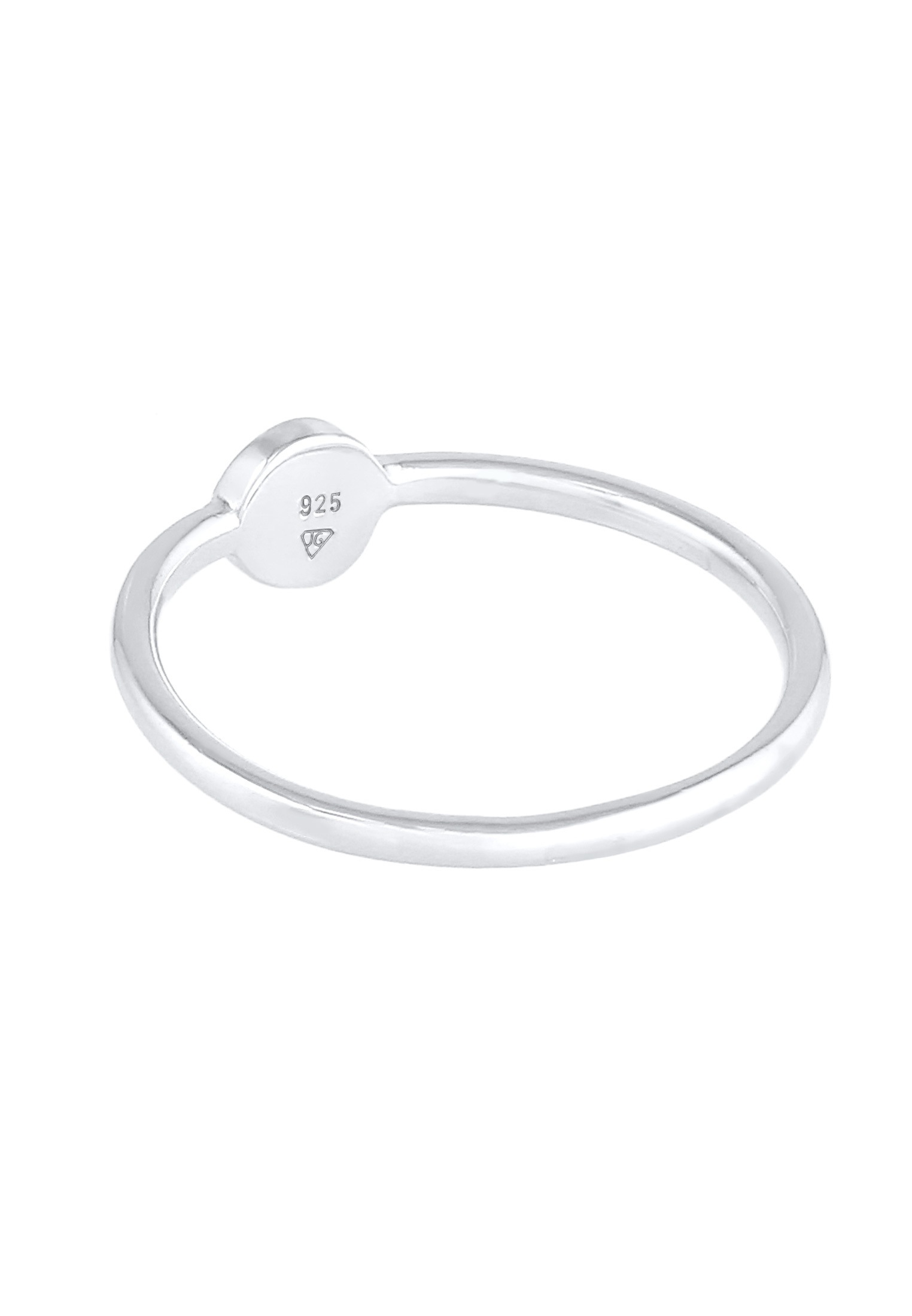 Elli Silberring »Ring Plättchen Kreis Geo Basic 925 Silber«