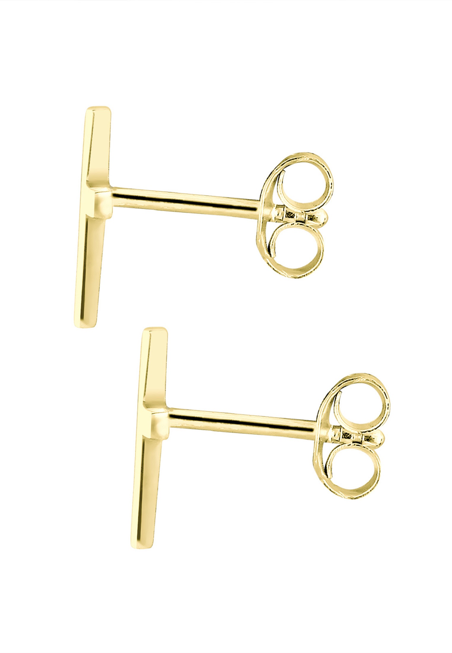 Elli Premium Paar Ohrstecker »Ohrringe Stecker Kreuz Taufe Kommunion Basic 375 Gelbgold«