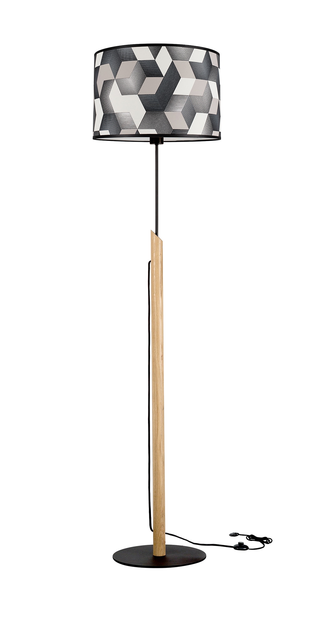 Stehlampe »ESPACIO«, 1 flammig-flammig, Aus Eichenholz mit FSC®-Zertifikat, Schirm aus...