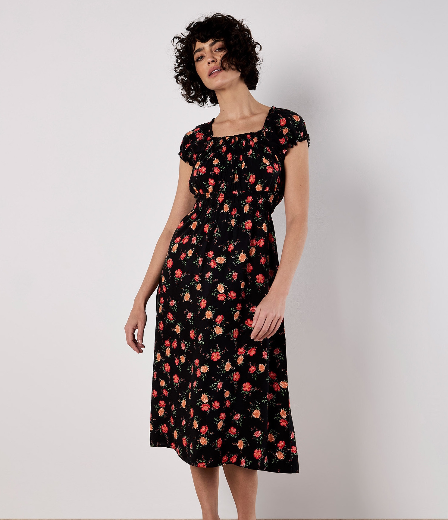 Apricot Midikleid »Midikleid« mit Smokdetails