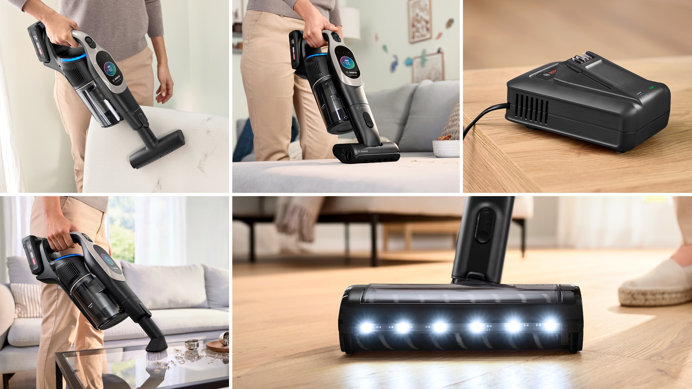 BOSCH XXL-Polsterdüse »XXL-Polsterdüse BHZUNGXXL, 360° Rotation, großer Bürstendurchmesser«, ideal zur Fahrzeug-Innenreinigung, Original-Zubehör, schwarz