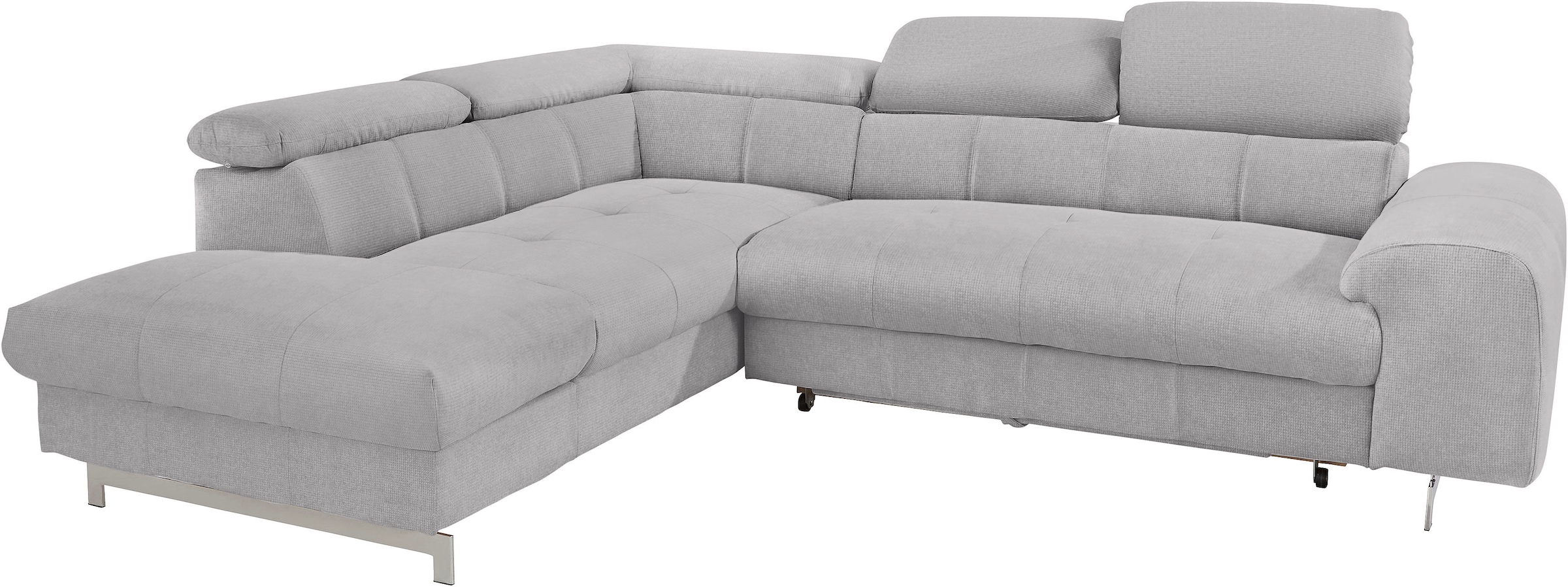 COTTA Ecksofa »Chef L-Form«, mit Kopfteilverstellung, wahlweise mit Bettfunktion