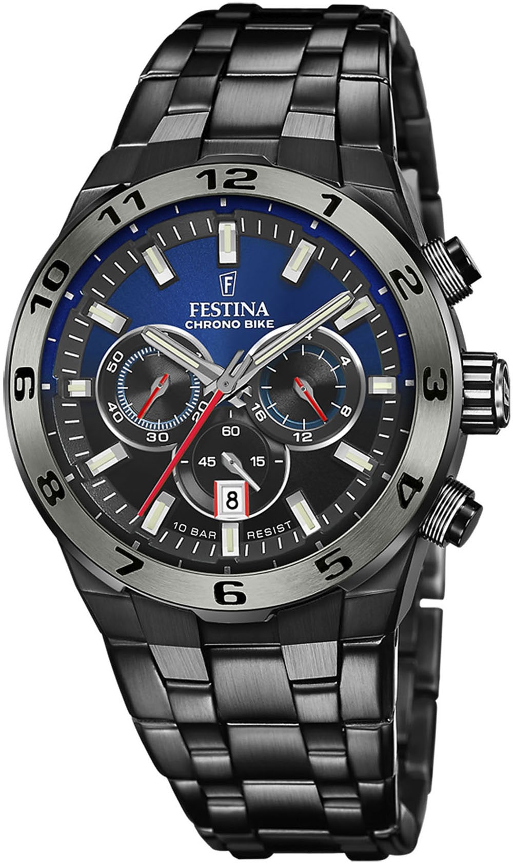 Festina Chronograph »Chrono Bike 2024 - Special Edition«, (Set, 3 tlg., Uhr mit Wechselband und Werkzeug), Armbanduhr, Quarzuhr, Herrenuhr, Stoppfunktion, Special Edition