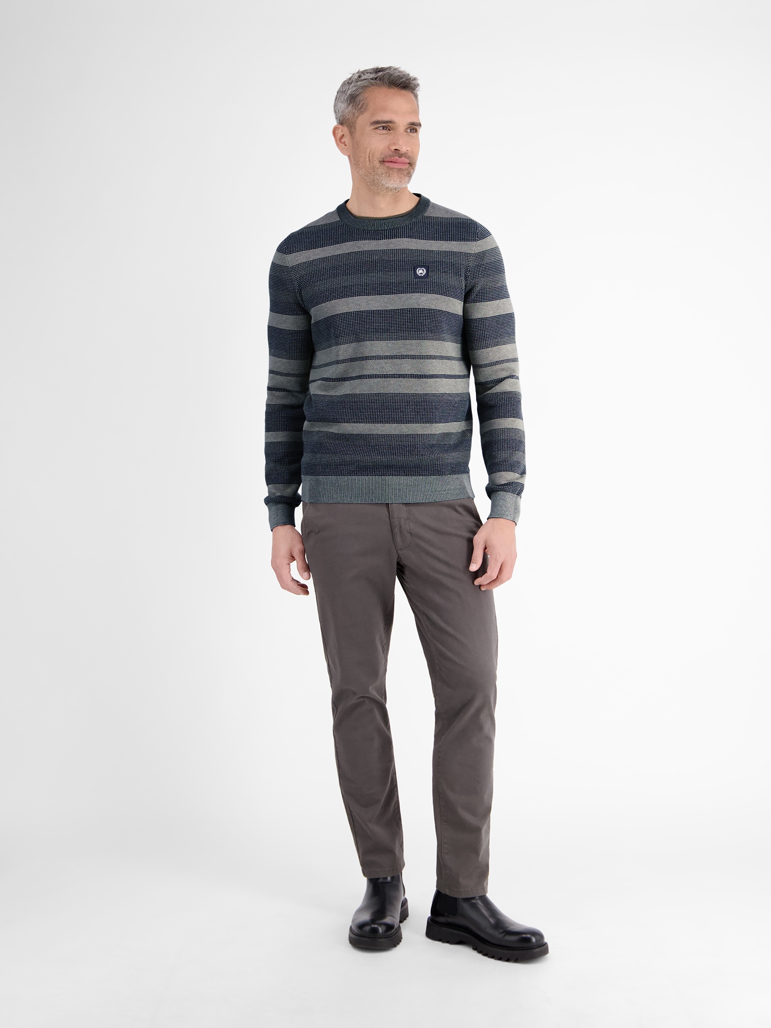 LERROS Strickpullover »LERROS Gestreifter Strickpullover«