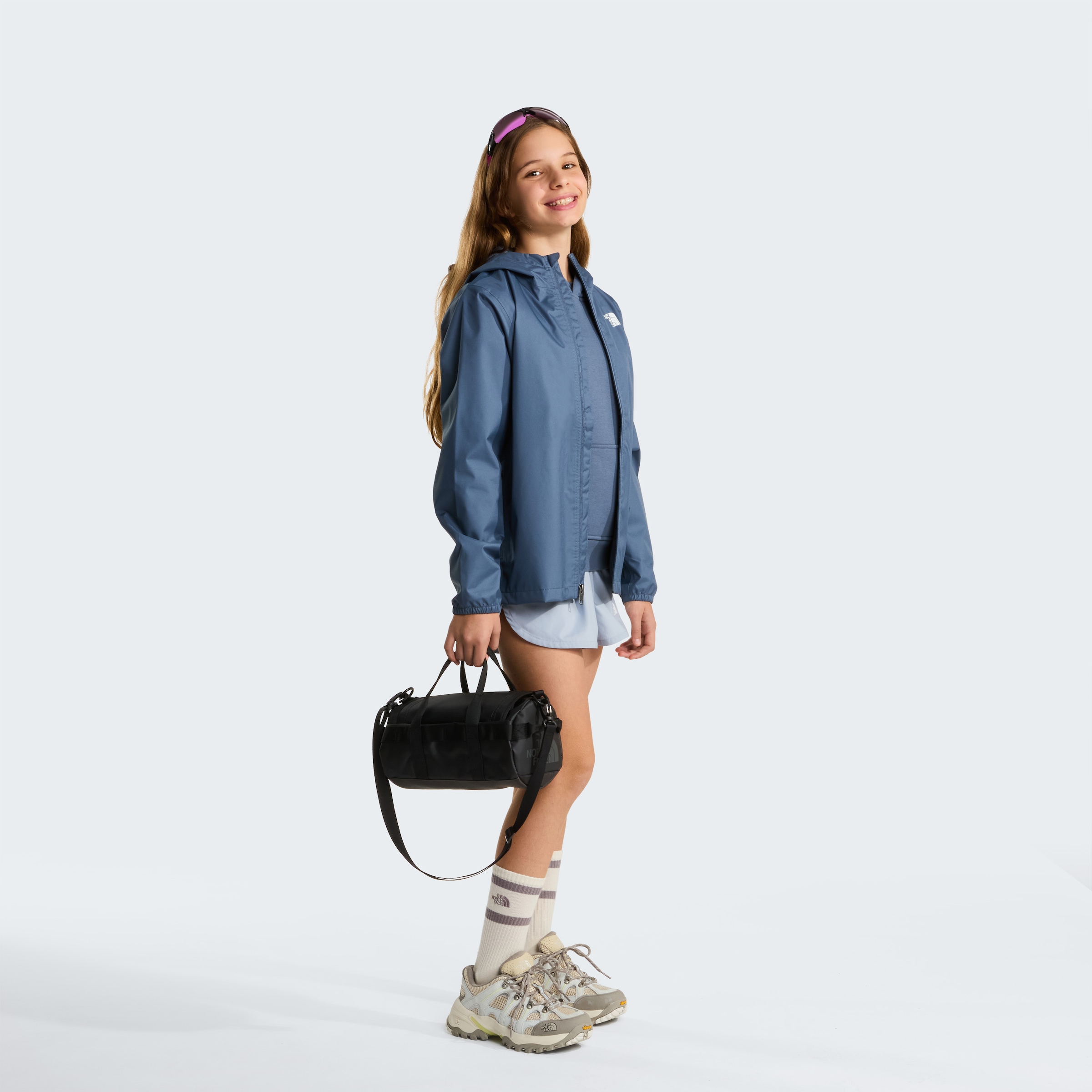 The North Face Regenjacke »TEEN ZIPLINE RAIN JACKET« für Jugendliche, mit fester Kapuze, mit RV-Garage